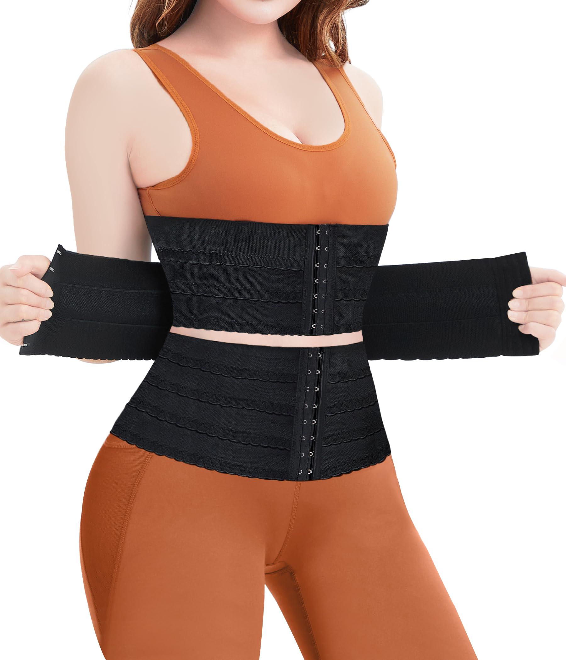 【送料無料】[Sawaiko] 着圧 コルセット レディース インナー 高弾性 女性 補正下着 ボディシェイプ 柔らか 吸汗 前ホック 骨盤サポート ボーン内蔵 寝ながら 加圧 背筋補正 3段調節 お腹 引き締め ブラック 色：ブラック、サイズ：M