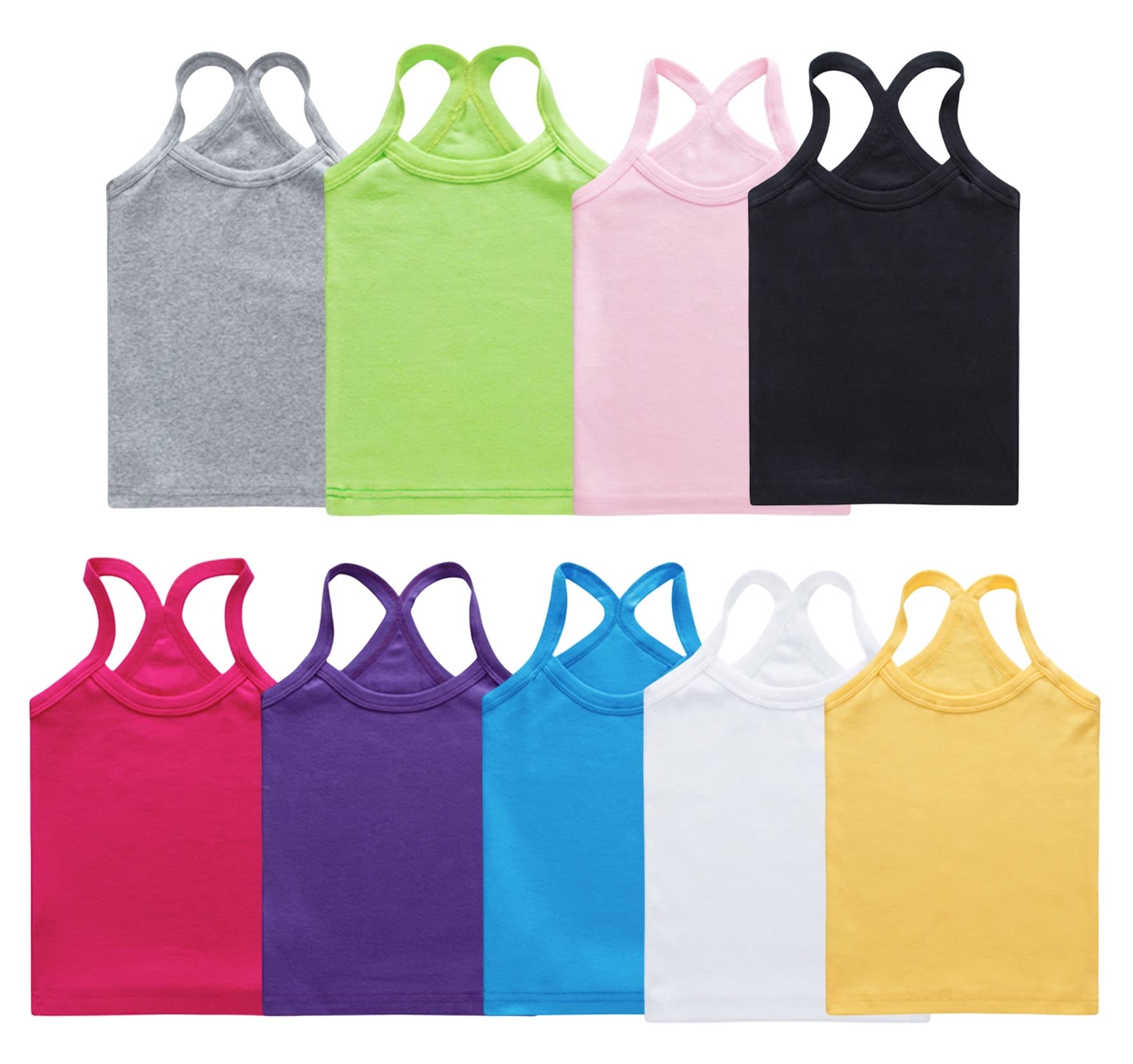 【送料無料】[ZGKULAEAOW] キャミソールプ キッズ 女の子 白 ガールズ ランニングシャツ 綿 ダンス インナーシャツ 肌着 無地 重ね着 ノースリーブ ヒップホップ 色：グリーン、サイズ：130