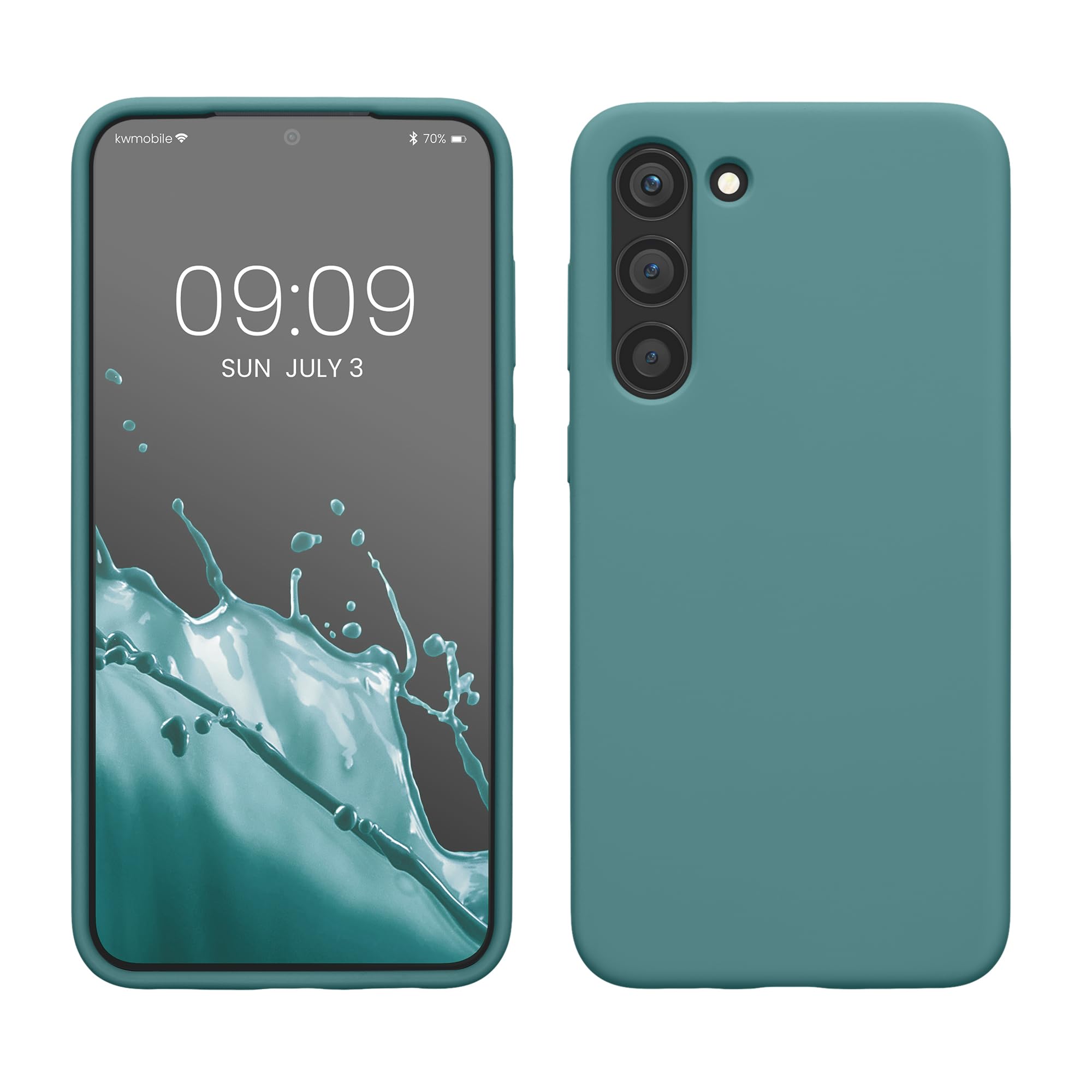 【送料無料】kwmobile スマホケース Samsung Galaxy S22 Ultra対応 ケース - 極薄 TPU シリコン マイクロファイバー ボルドーバイオレット 色：アンティーク ストーン、サイズ：Galaxy S23 Plus