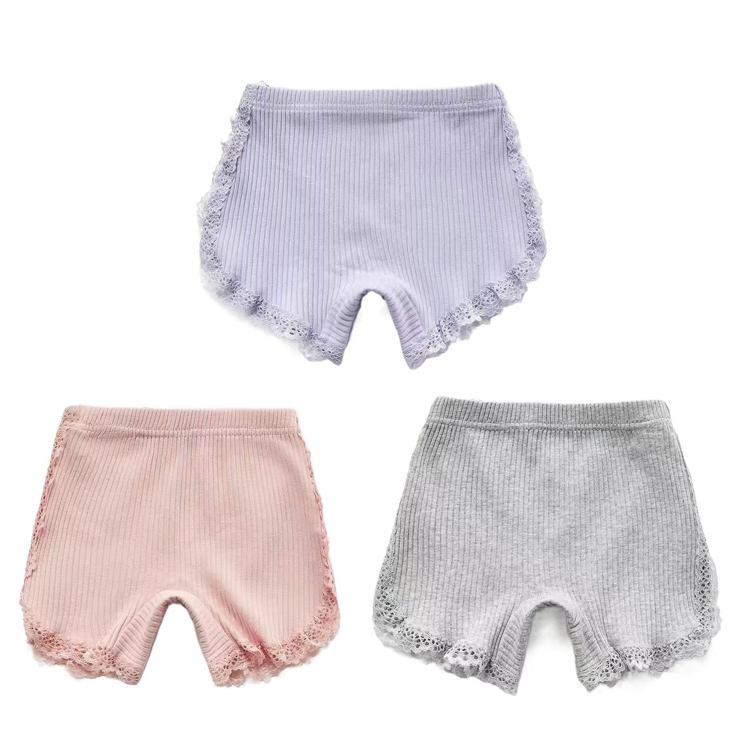 【送料無料】[HOLRAFAN] パンツ 3枚セット 女の子 キッズ 敏感肌優しく 柔らかい 着心地がいい 通気 可愛い かわいい ガールズ ジュニアショーツ 女児 子供 下着 色：B セット、サイズ：140