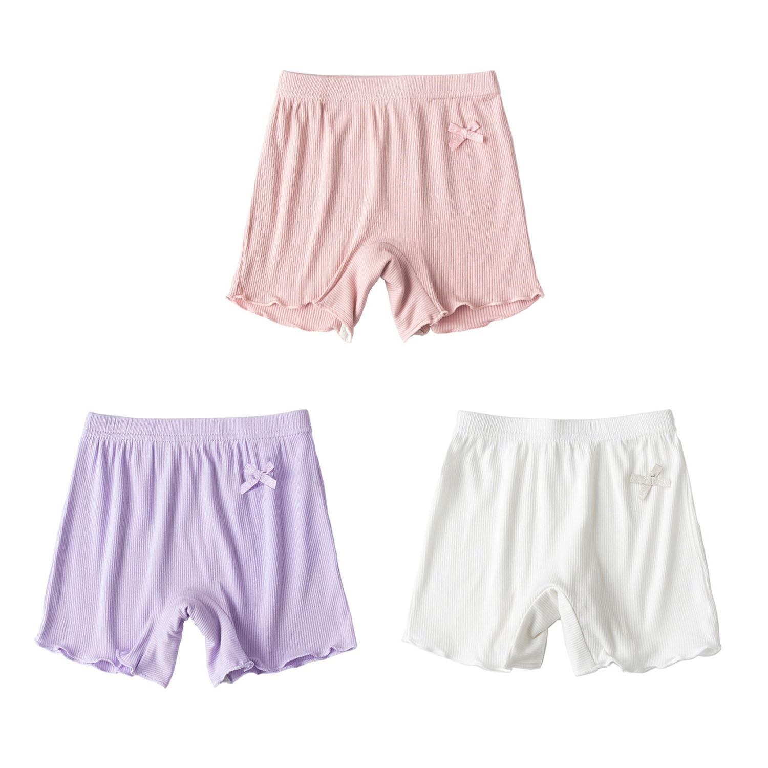 【送料無料】[HOLRAFAN] 女の子 パンツ 3枚セット ガールズ 女児 可愛い 敏感肌優しく 着心地がいい 柔らかい かわいい 通気 下着 子供 短パン キッズ ジュニアショーツ 色：Bセット、サイズ：150