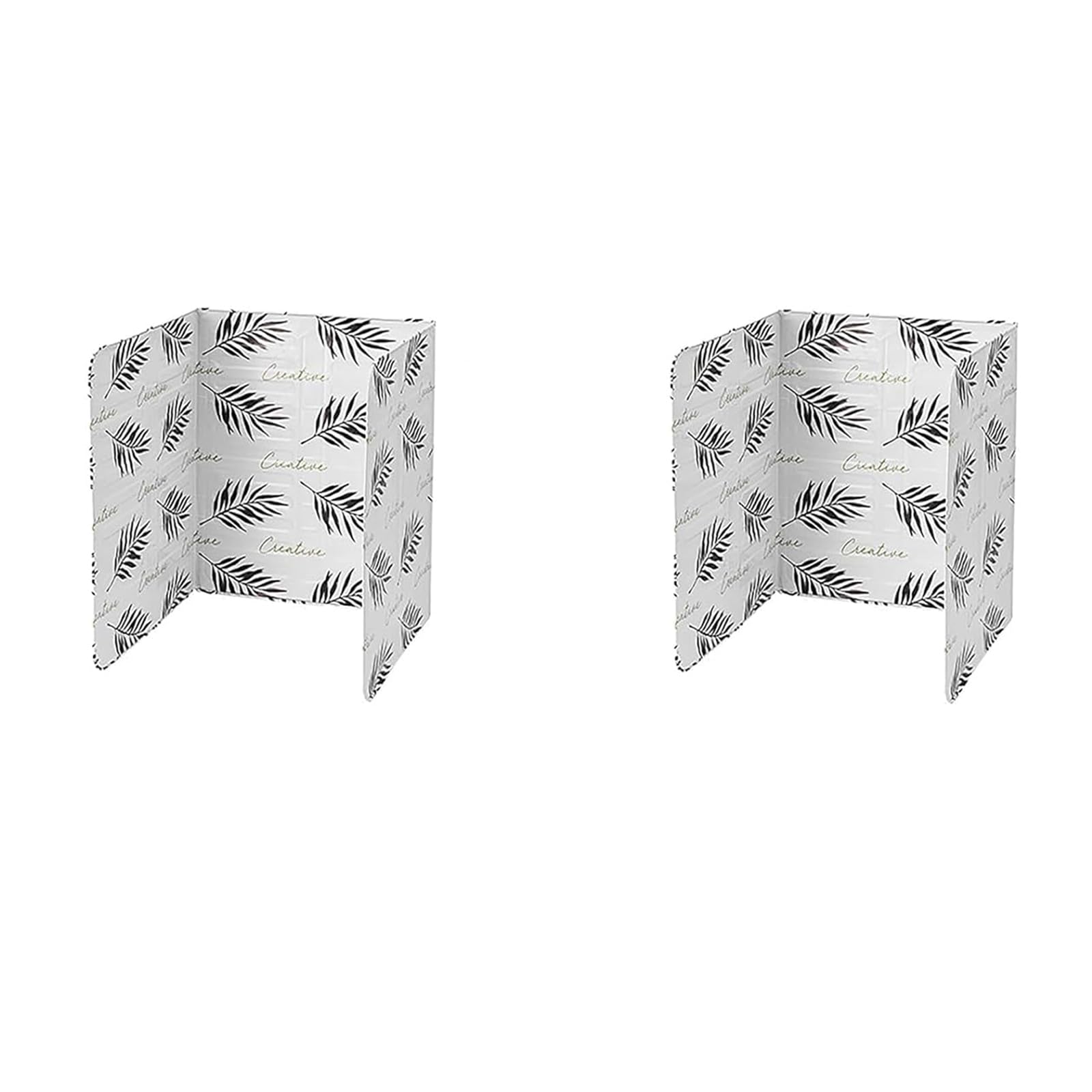 【送料無料】レンジガード 油はねガード IHレンジも適用 収納便利 コンロガード 色：白い葉