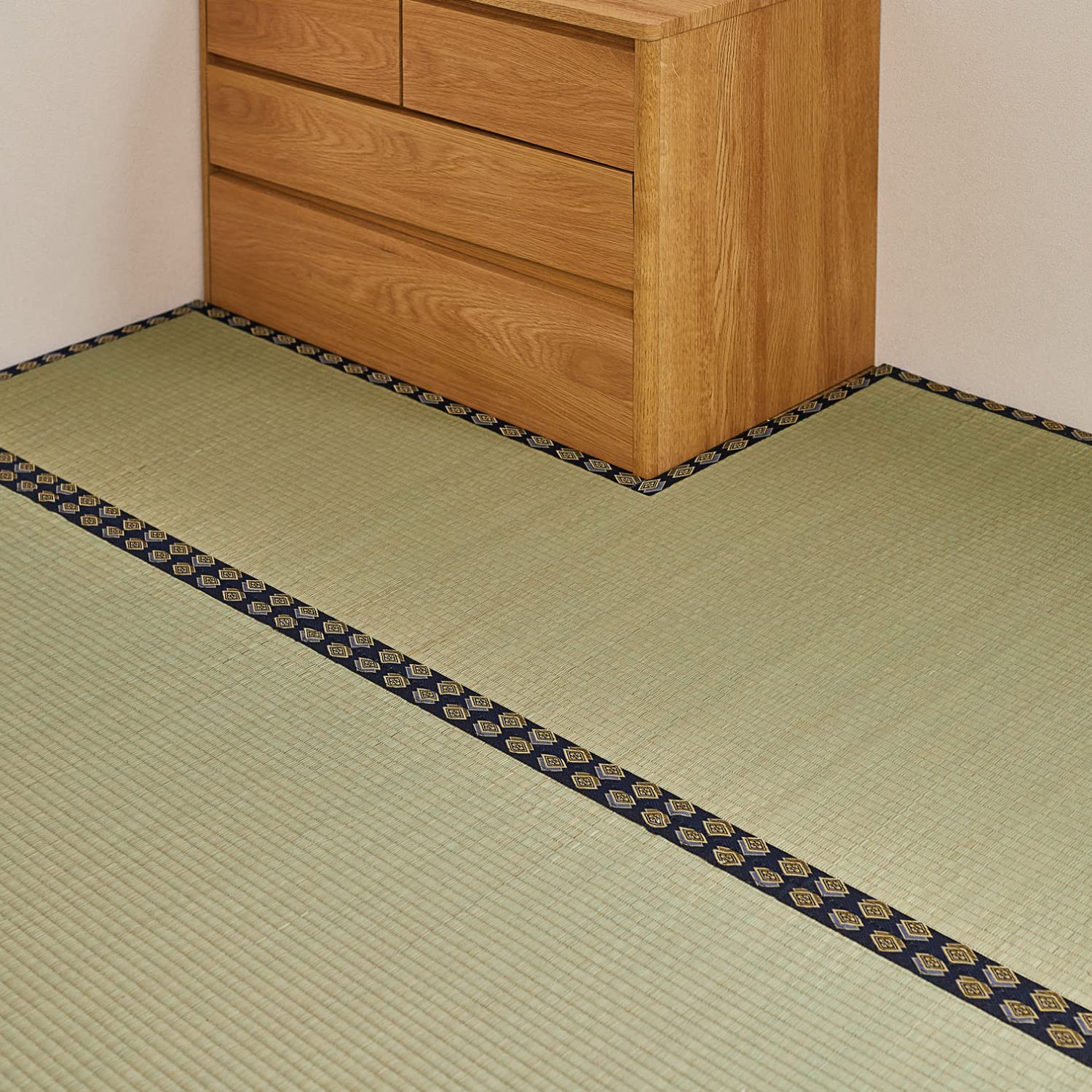 【送料無料】萩原(Hagihara) フリーカット上敷き 「みすず」 補修テープなし、補修テープ 色：ナチュラル、サイズ：340 x 340 cm (正方形)(3.0)