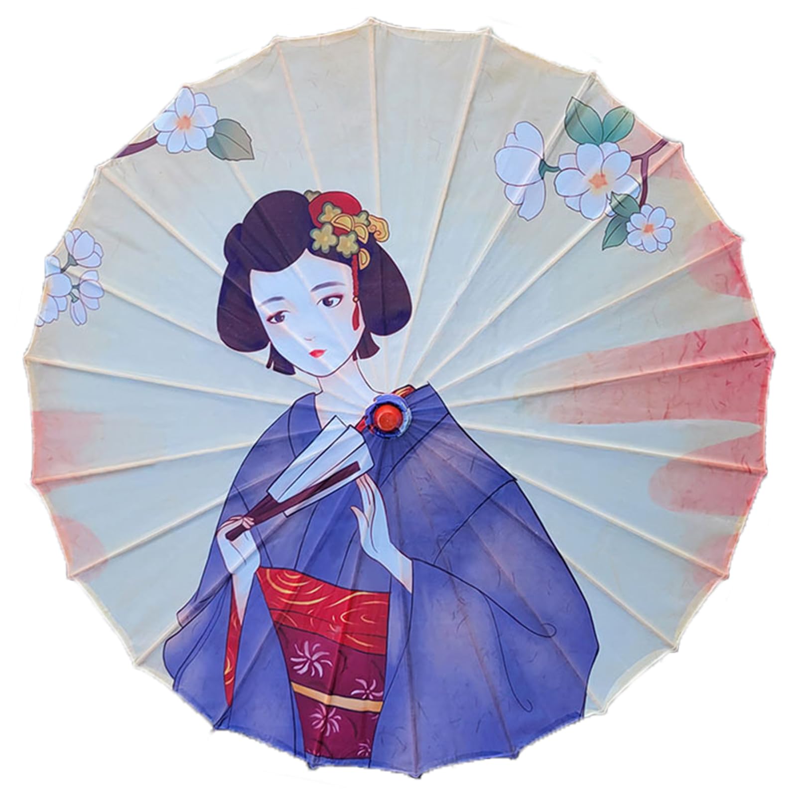 【送料無料】YiyiLai 直径82cm 手作り 22本骨 和傘 長傘 踊り傘 花柄 花火 コスチューム用小物 インテリア飾り アウトドア用 小道具 歌舞伎用傘 色：タイプJ、サイズ：直径82cm