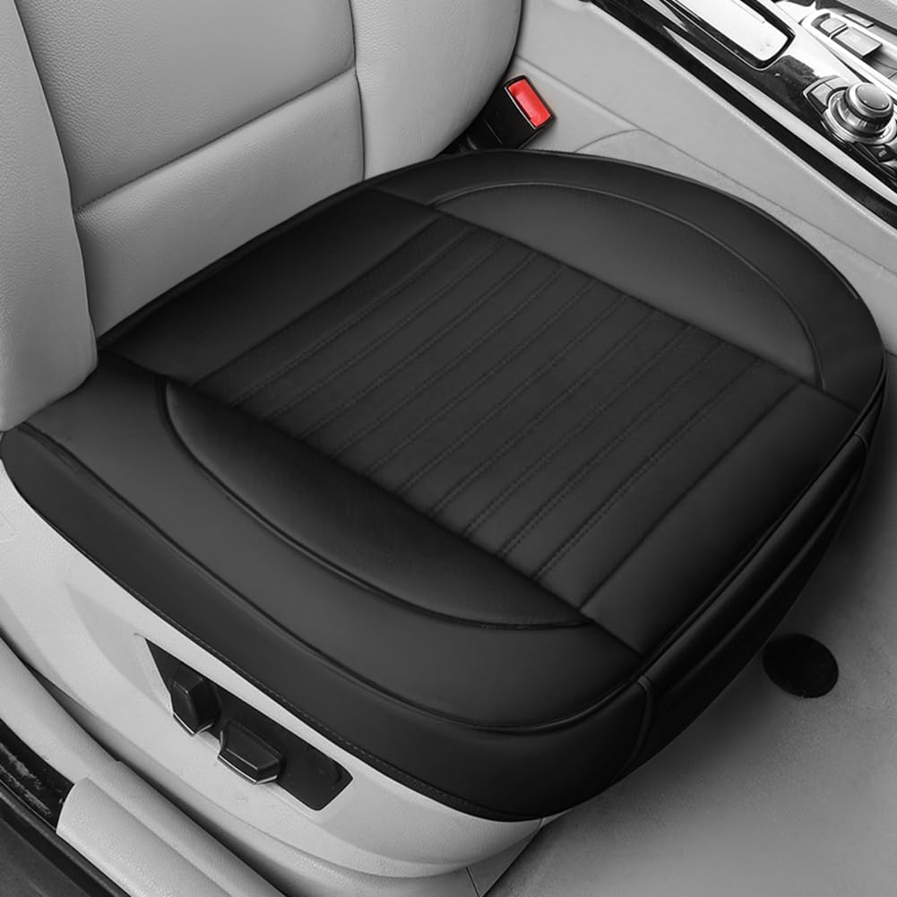 【送料無料】車用 シートカバー 車 座席カバー 座布団 クッション マット 車 ざぶとん セットカバー 通気 滑り止め シートカバー 座面 カーシート 汎用 色：黒・ストライプ、サイズ：前座席用1枚