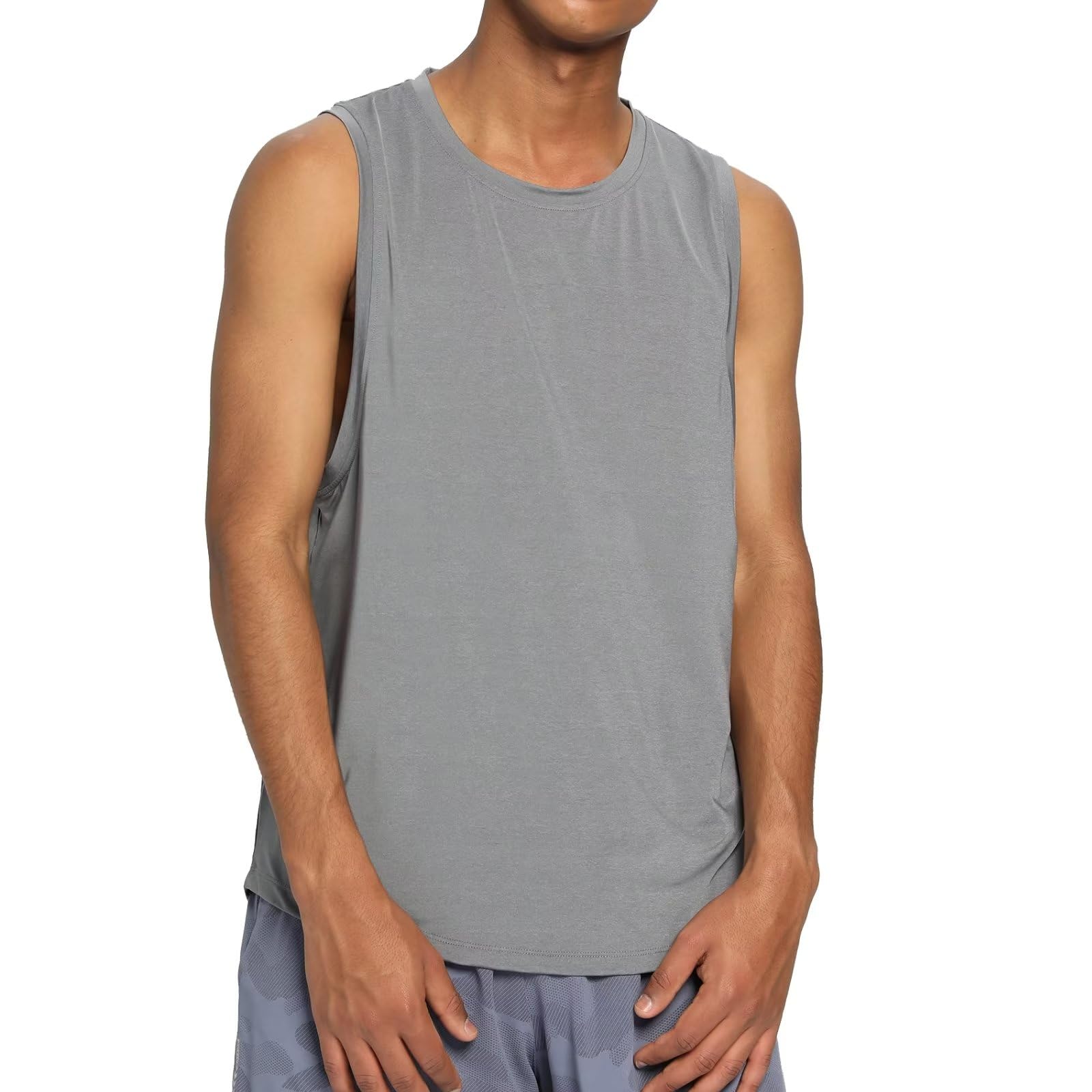 【送料無料】[OROLN] タンクトップ ランニングウエア メンズ 速乾 ストレッチ トレーニングウエア タンクトップ 筋トレ ビッグシルエット 袖なし 通気 無地 ベスト 色：ブルー(1)、サイズ：4XL