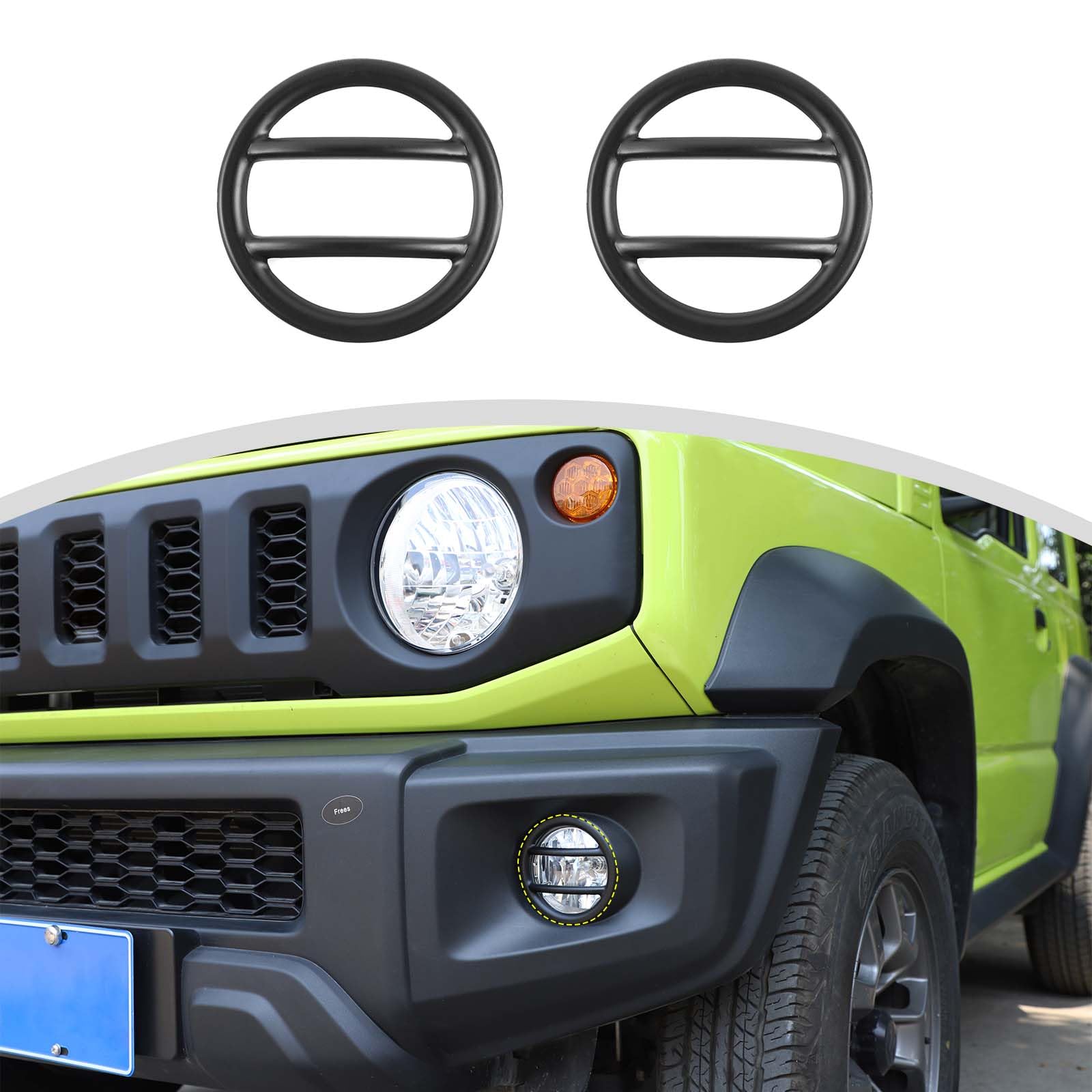 【送料無料】ANTC 車用ウインカーガード ジムニー JB43 JB23 2012-2017適用 ウインカーライト ランププロテクター カバーアクセサリー 黒