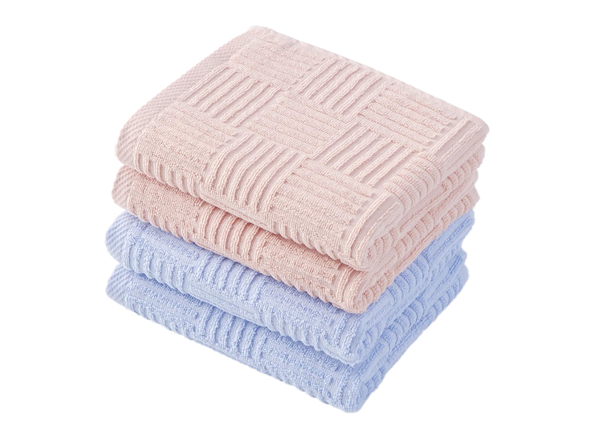 【送料無料】Kosugizen ホテルタイプタオル 短パイル仕様でしっかりタイプ 色：ソフトピンク・サックス、サイズ：02 フェイスタオル