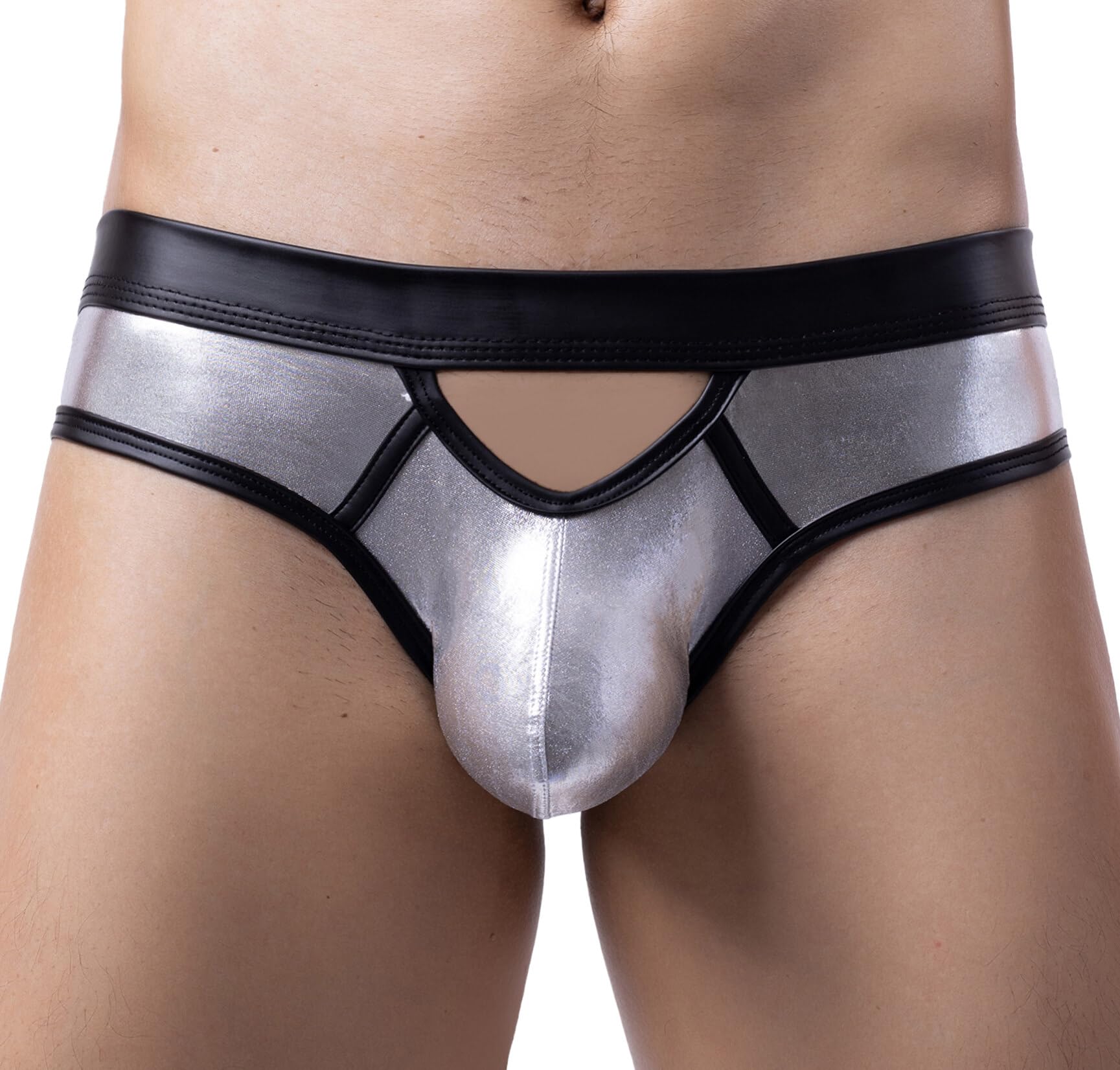 【送料無料】[Maeau] ブリーフ メンズ ビキニ パンツ 下着 メッシュ ボクサーパンツ ショーツ パンティ 抗菌防臭 伸縮性 薄手 通気 速乾 立体縫製 スポーツ ボディビル カジュアル 色：#SV01、サイズ：XL