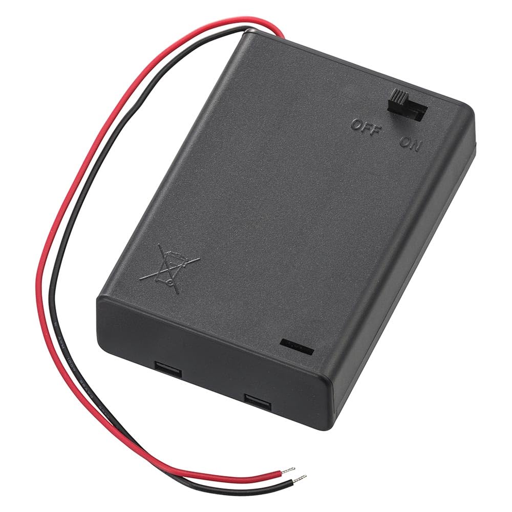 【送料無料】オーム電機 電池ケース 工作用 電池ボックス KIT-UM4/3/1 色：ブラック、サイズ：単3x3個用