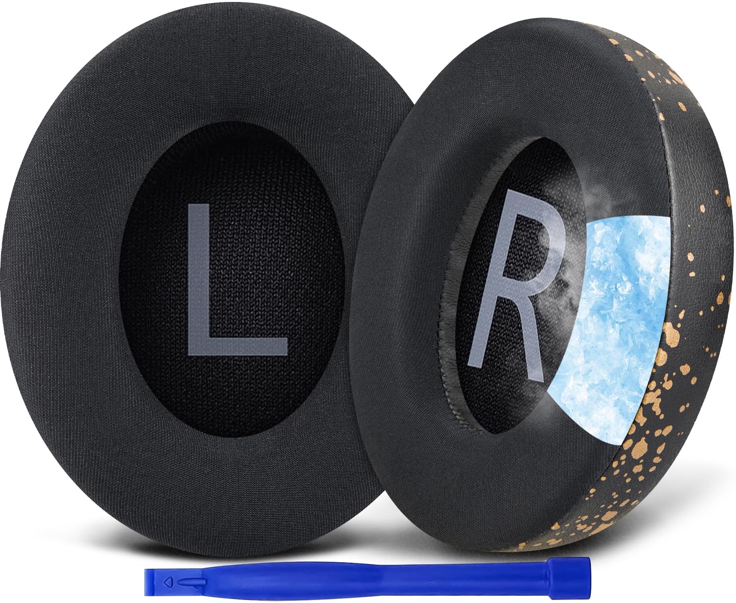 【送料無料】SOULWIT 冷却ジェル パッド イヤーパッド Bose Noise Cancelling 700 (NC700 / NCH700) 用 ワイヤレスヘッドホンパッド ノイズキャンセリング 冷感 厚手パッド 色：冷却ジェル-ブラックゴールド