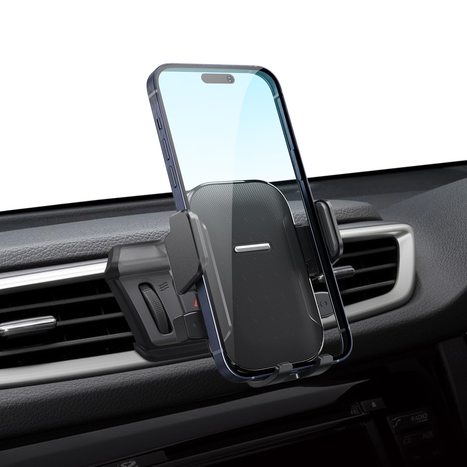 【送料無料】【BIXUAN】ジャストフィット車種専用スマホスタンド 車用スマホホルダー 色：シルバー、サイズ：エクトレ T32/NT32