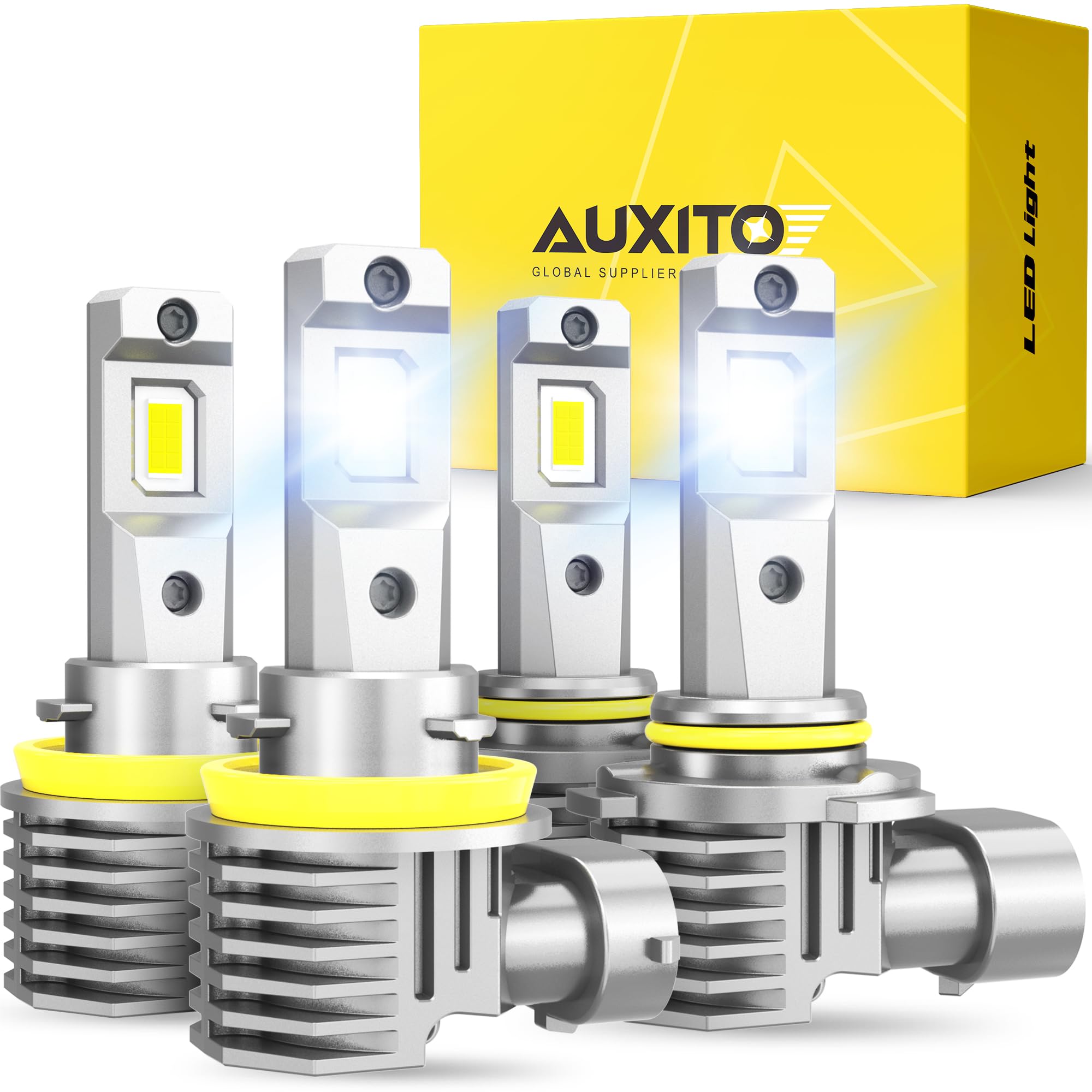 ������̵����AUXITO H4 Hi/Lo LED�إåɥ饤�� ���� �����ָ��б� �⵱��LED���å���� ���� 3�����뤵UP �����ϥ������ȯ�������� ��...