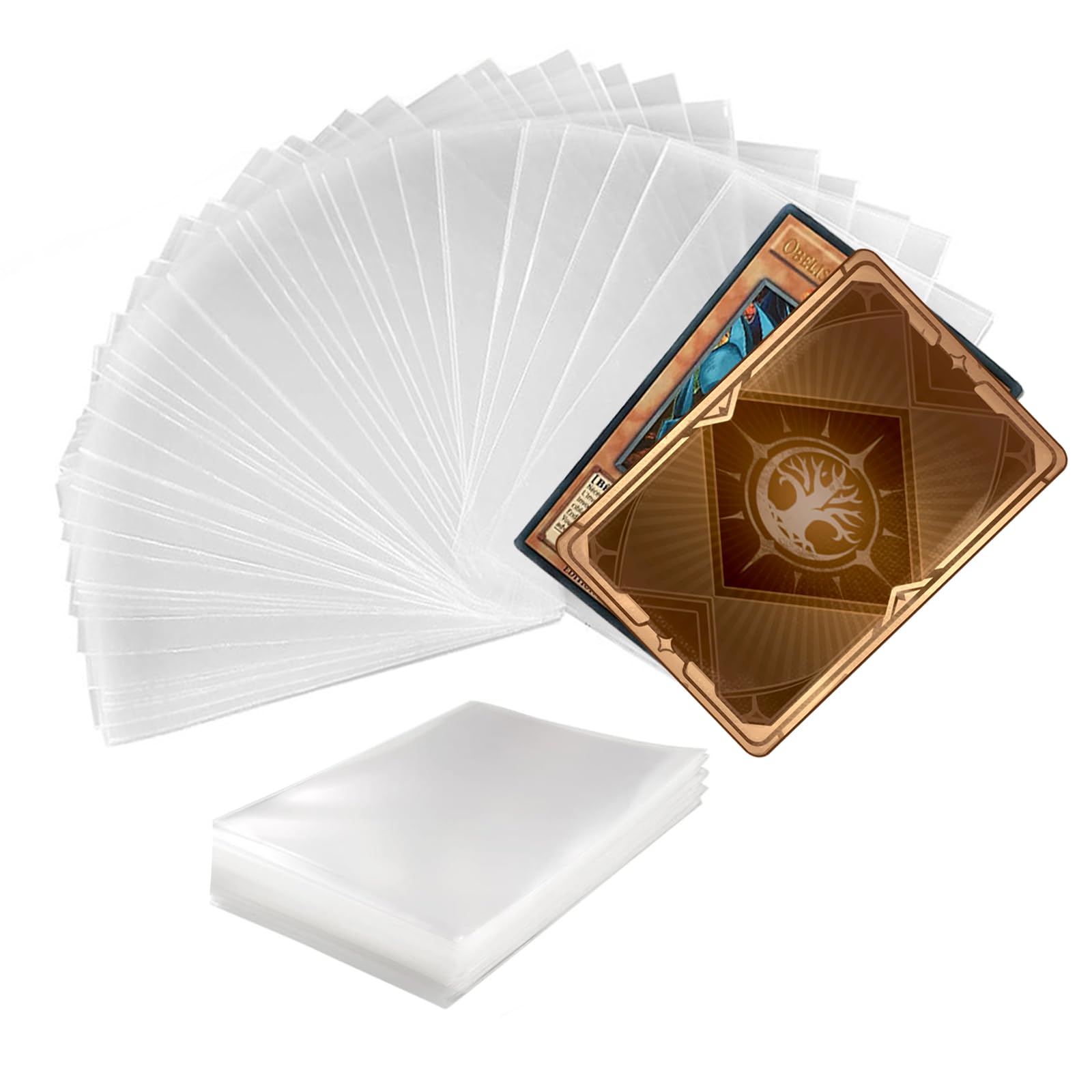 【送料無料】LATTCURE カードスリーブ 69x94mm 60枚入り 透明ソフトスリーブ 3重目スリーブ対応 TCG トレカ トレーディングカード 遊戯王カード ワンピースカード デュエルマスターズカード MTG 対応 保護カバー 色：透明