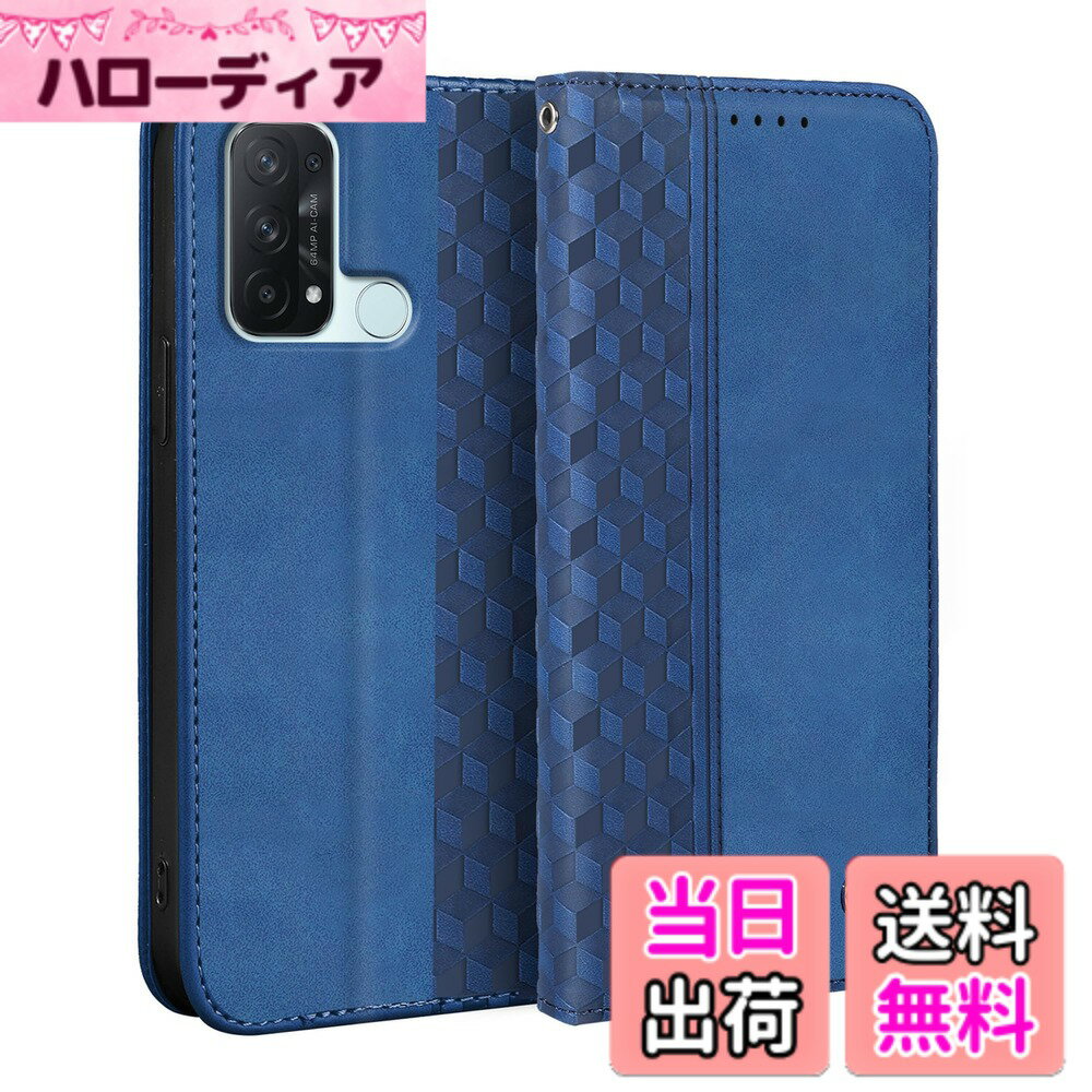 樂天商城 - 【送料無料】Gedurya Google ケース 手帳型 ひし形 色：ブルー、サイズ：OPPO Reno5 A