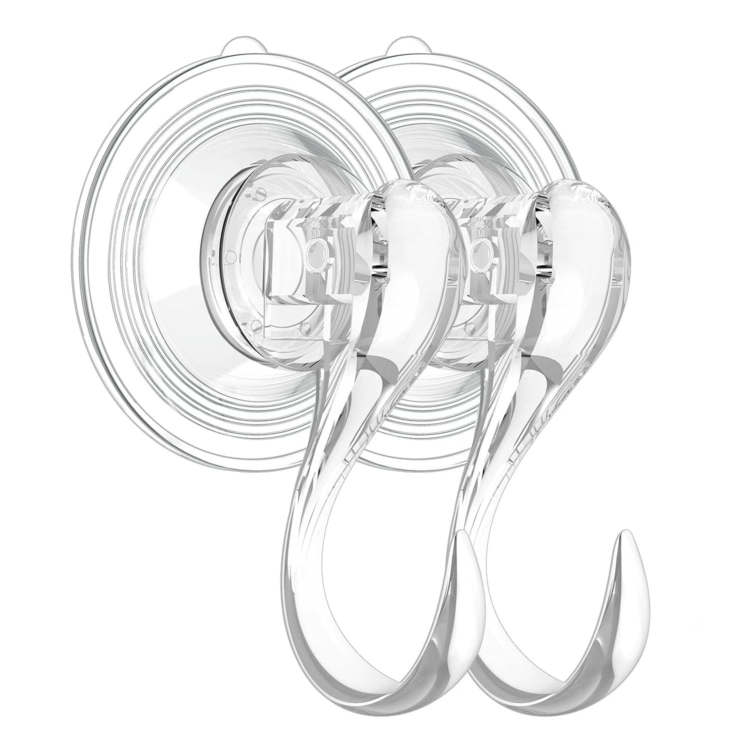 【送料無料】DOIOWN 吸盤 フック 強力 透明 真空 フック2個入り 壁掛けフック ウォールフック 繰り返し..