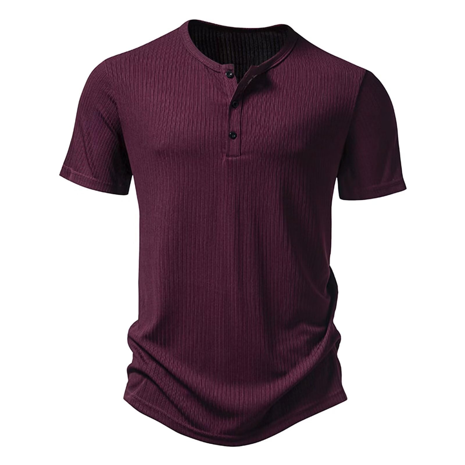 【送料無料】[KULIXI] ヘンリーネック 半袖 メンズ tシャツ Vネック 襟を開く トップス フィットネス ..