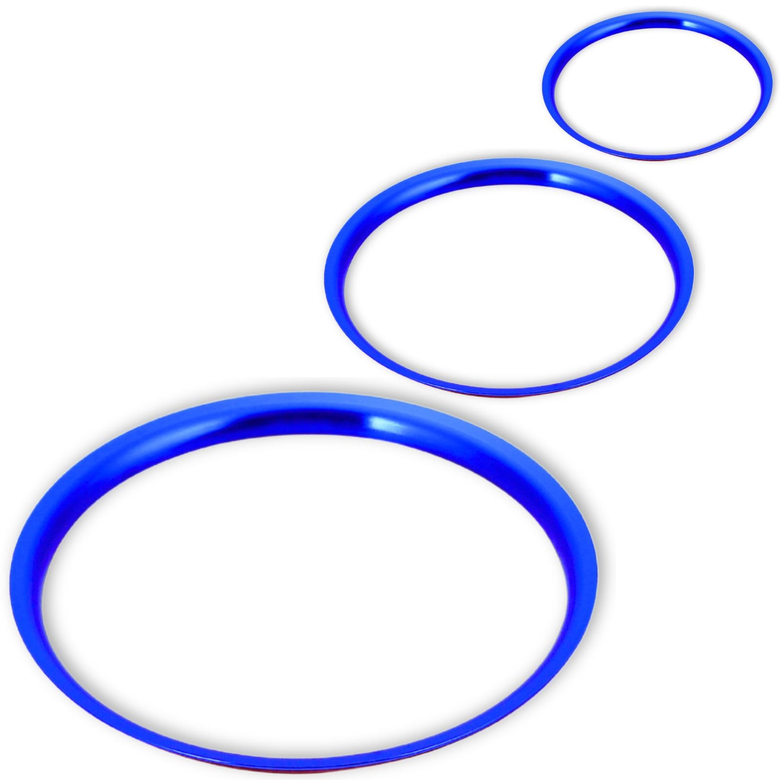 【送料無料】CHASO 車 エアコン リング カバー マツダ 対応 ndロードスター cx-3 mazda 互換 車内 オシャレ インテリア 3個 セット 色：ブルー