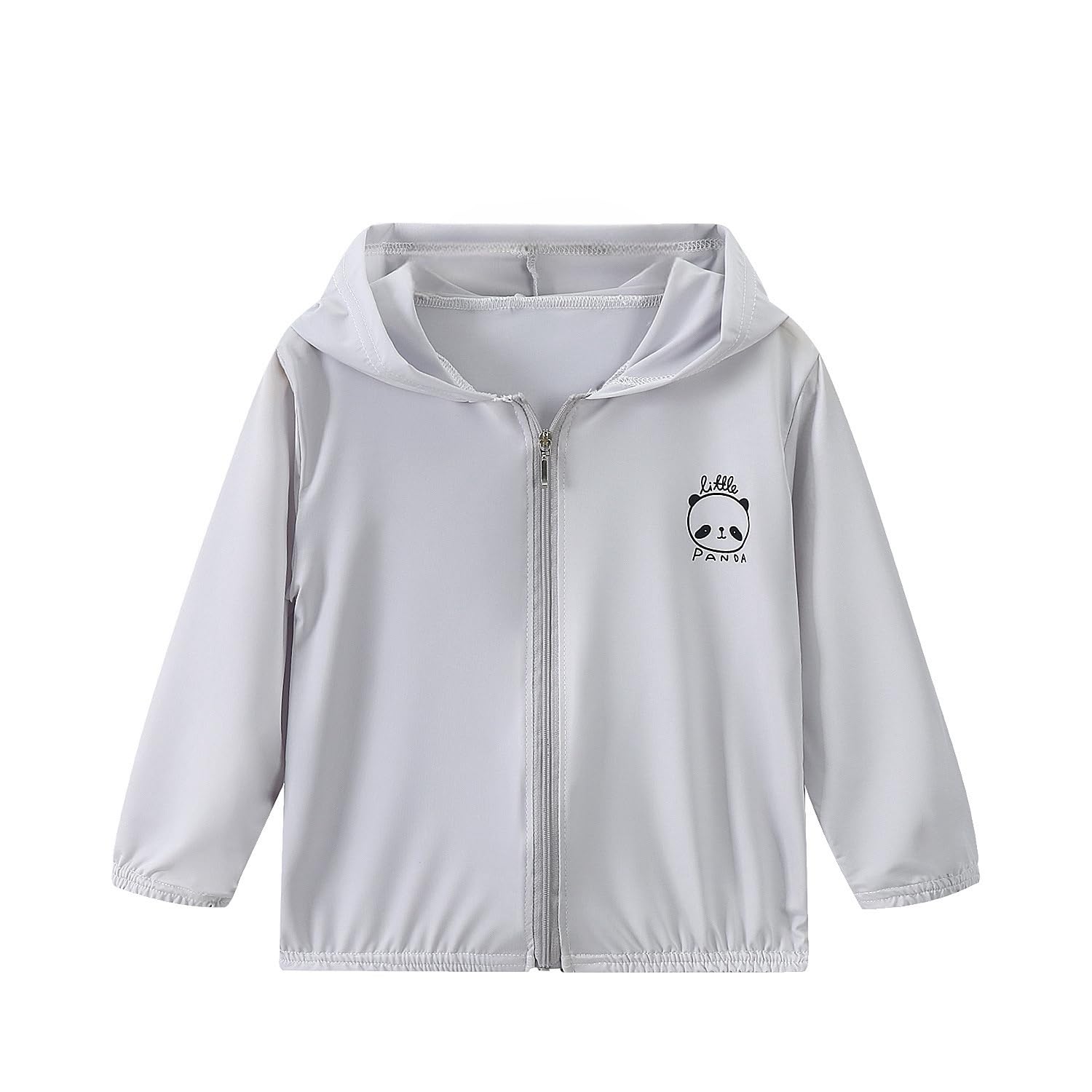 【送料無料】[SATiNU] 子供服 UVパーカー 男女 日よけ 冷感 夏 子供服ラッシュパーカーラッシュガードフード付 夏秋虫除け日焼け対策 色：Bグレー、サイズ：100-103
