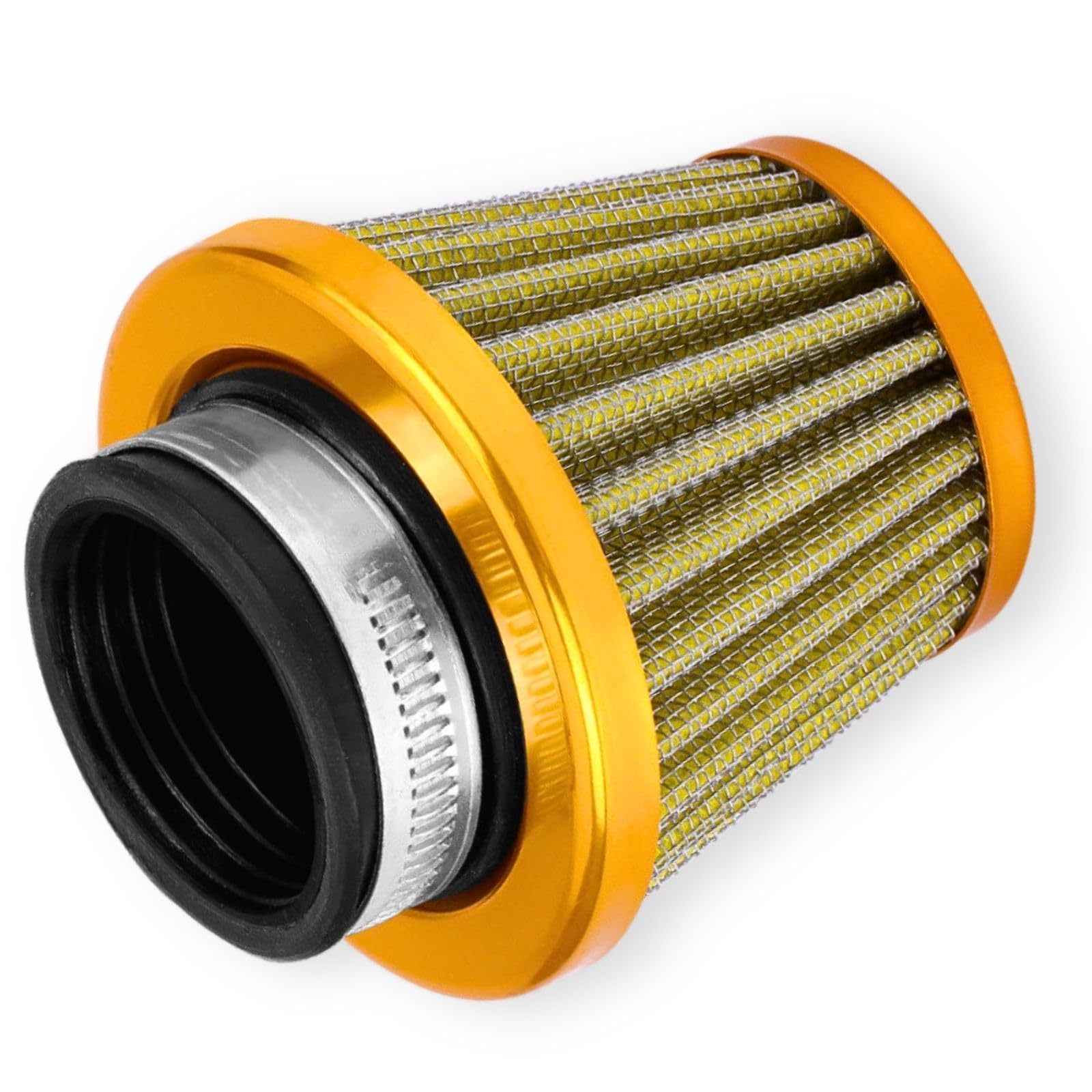 【送料無料】CHASO パワーフィルター エアフィルター 35mm バイク オートバイ スクーター 原付 ステンレス メッシュ エアクリーナー カラー 色：ゴールド