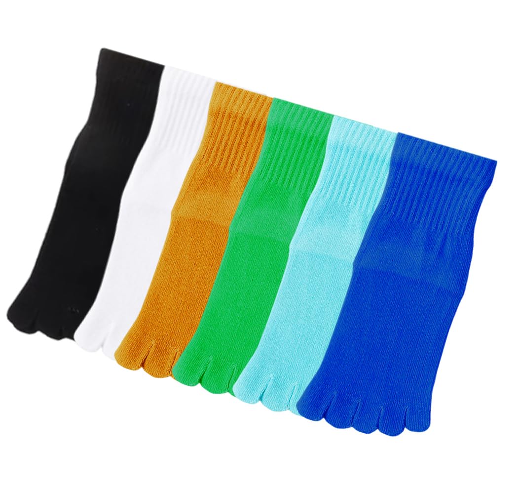 【送料無料】[ZGKULAEAOW] 子供 靴下 子供用五本指ソックス カラフル キッズ ショートソックス くつ下 男の子 スポーツソックス ジュニア 5本指 カラーソックス 綿 3足 色：黒＆3足、サイズ：17.0-21.0 cm