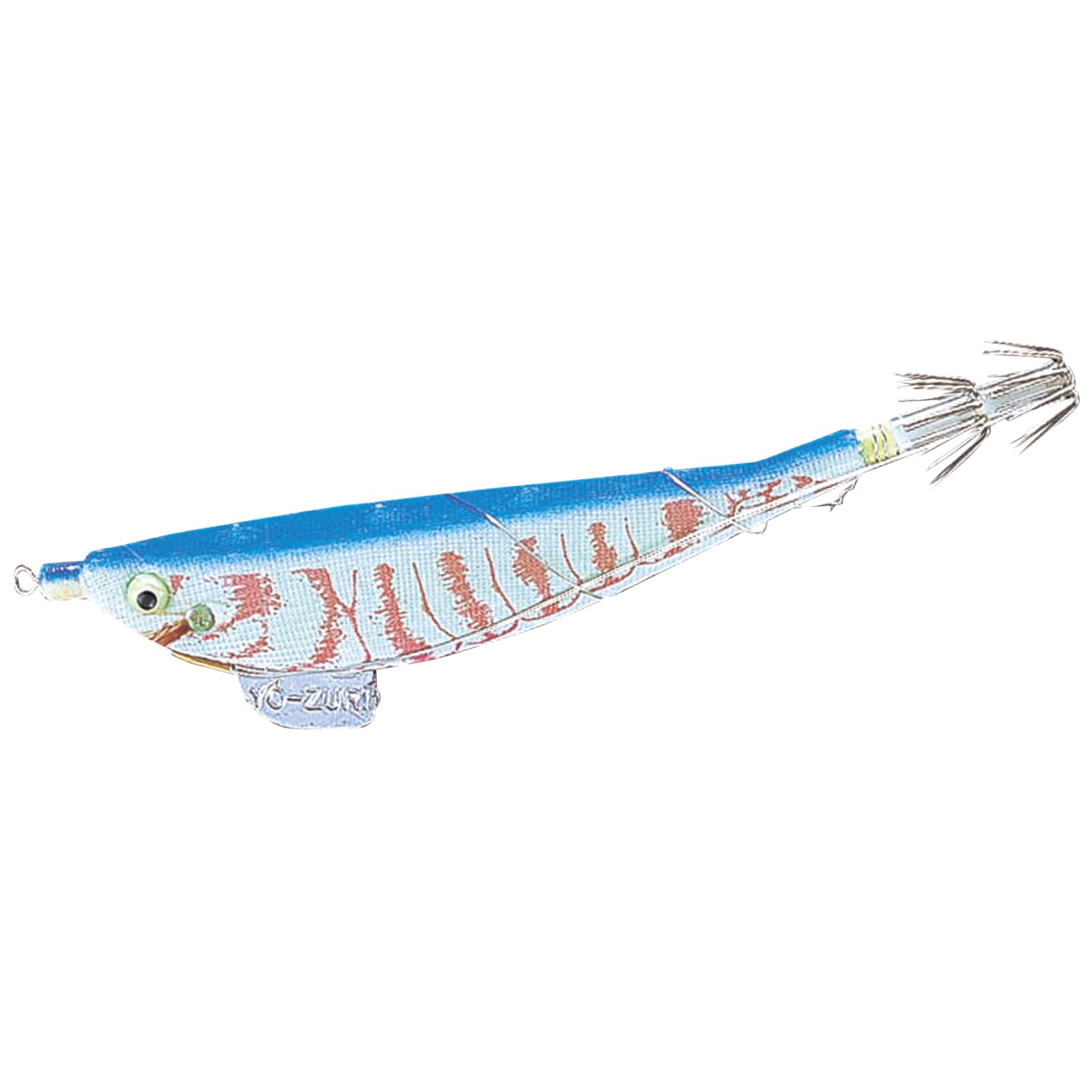 【送料無料】YO-ZURI(ヨーヅリ) スッテ エビスッテ/Jr/ミニ エサ巻きスッテ イカ釣り 色：夜光ブルー、サイズ：90mm