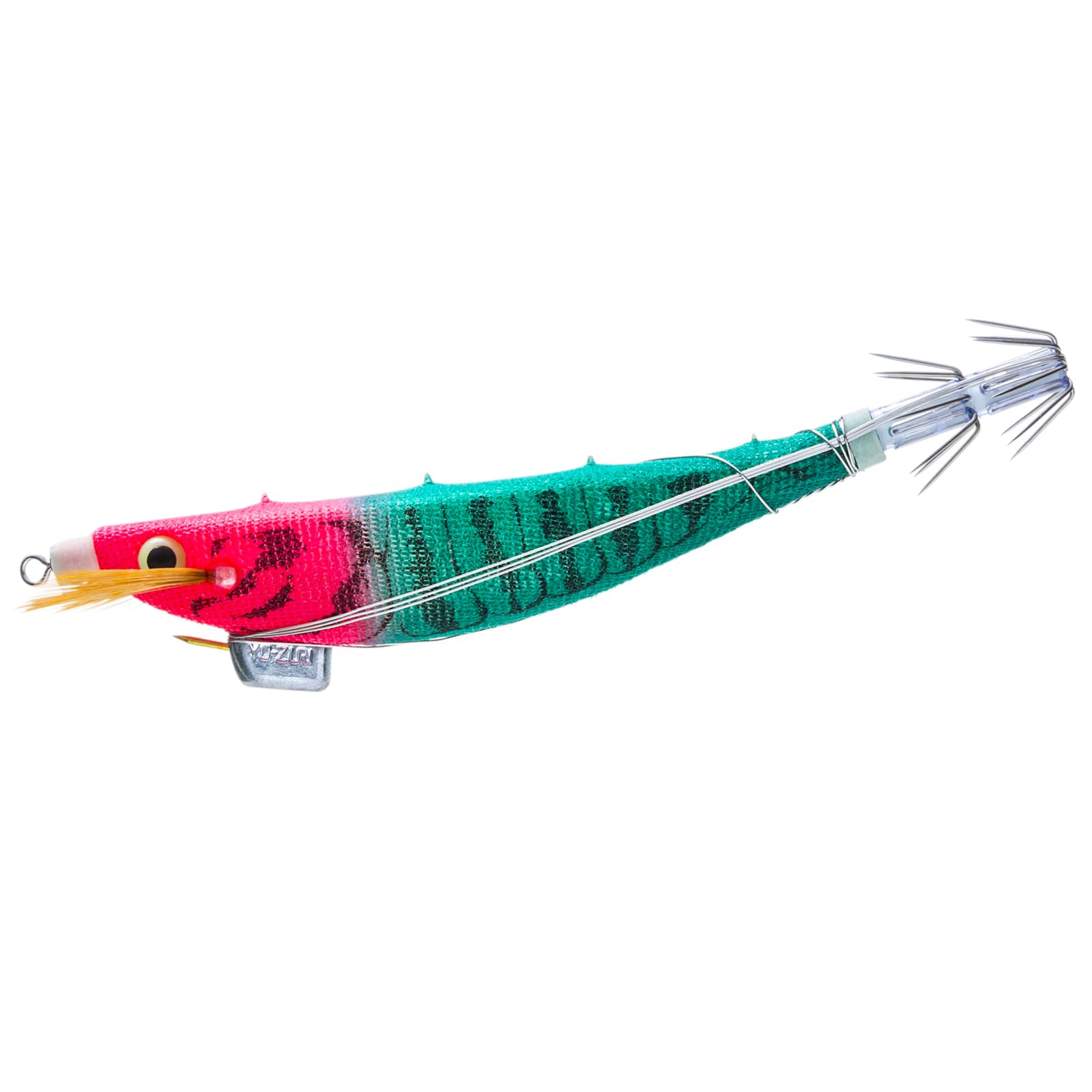 【送料無料】YO-ZURI(ヨーヅリ) スッテ エビスッテ/Jr/ミニ エサ巻きスッテ イカ釣り 色：夜光レッドグリーン、サイズ：90mm