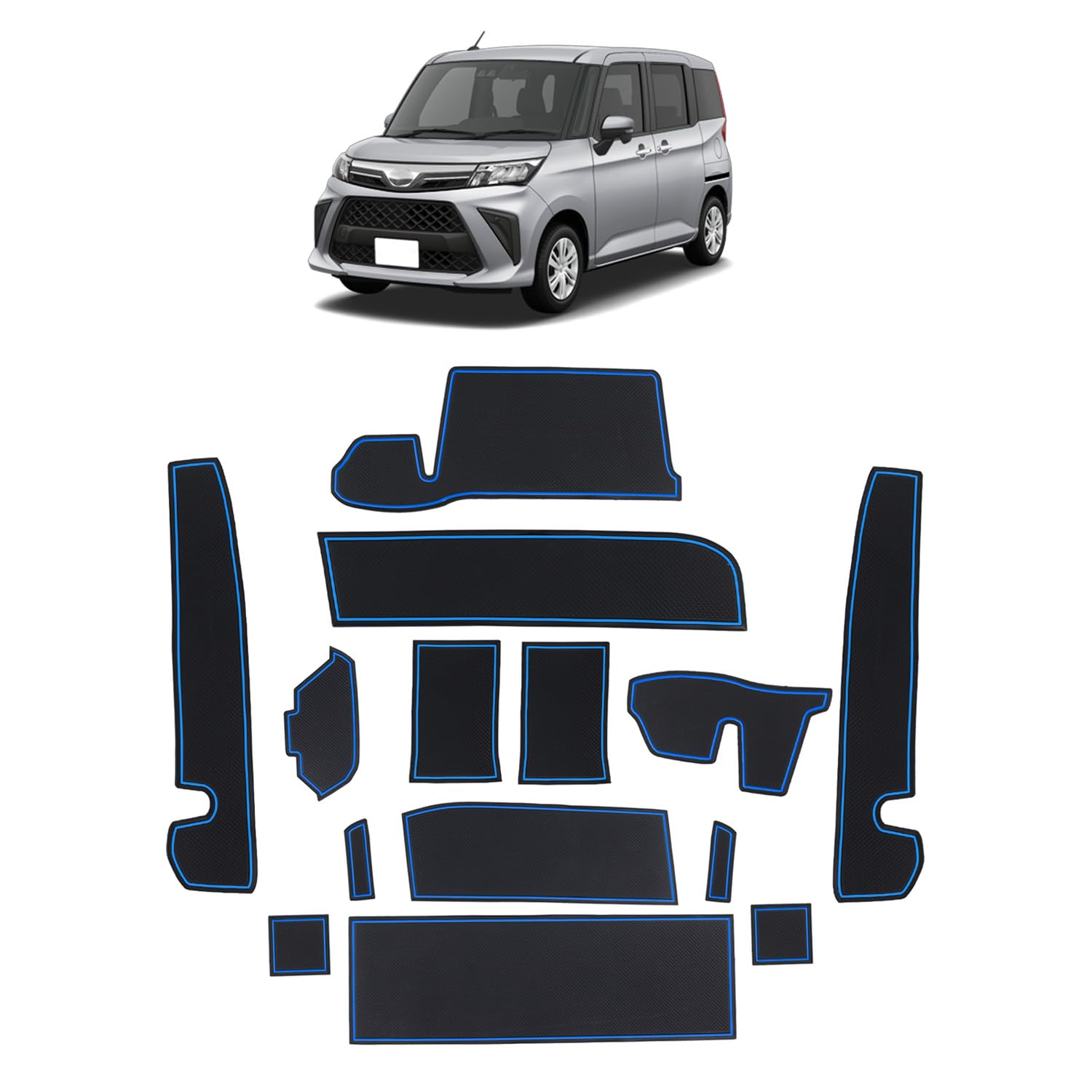 【送料無料】Ruiya 新型車専用 ラバーマット ドアポケット 滑り止めシート アクセサリー 引っ掻きキズ..