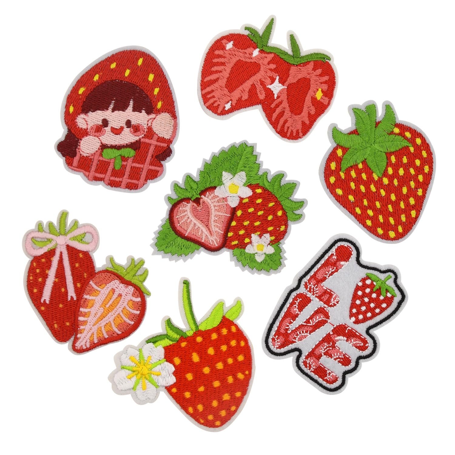 【送料無料】ワッペン アイロン刺繍 MUNCVY アップリケ DIY服 フラワー ハート 色：様式25