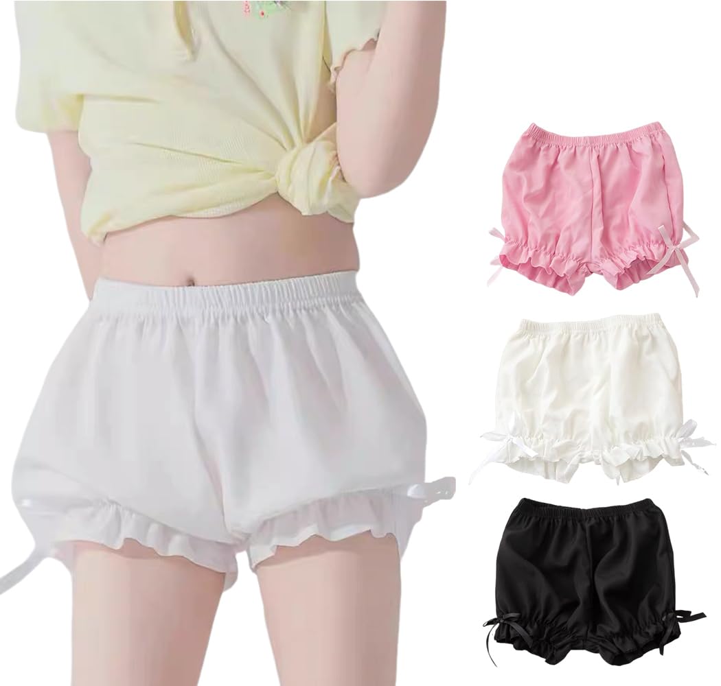 【送料無料】[Masonanic] オーバーパンツキッズ ペチコート かぼちゃパンツ 子供用 1分丈スパッツ ペチパンツ 女の子 ショートパンツ チラ見え防止 インナーパンツ 色：ホワイト、サイズ：110