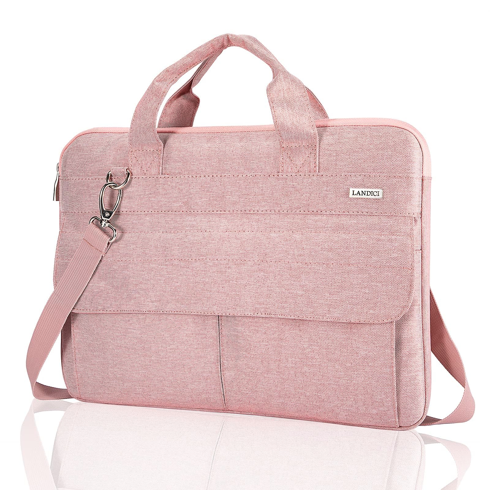 【送料無料】LANDICI パソコンケース 360°保護耐衝撃PCケース防水 耐衝撃 多機能ノートパソコン ケース 色：ピンク、サイズ：13-14インチ