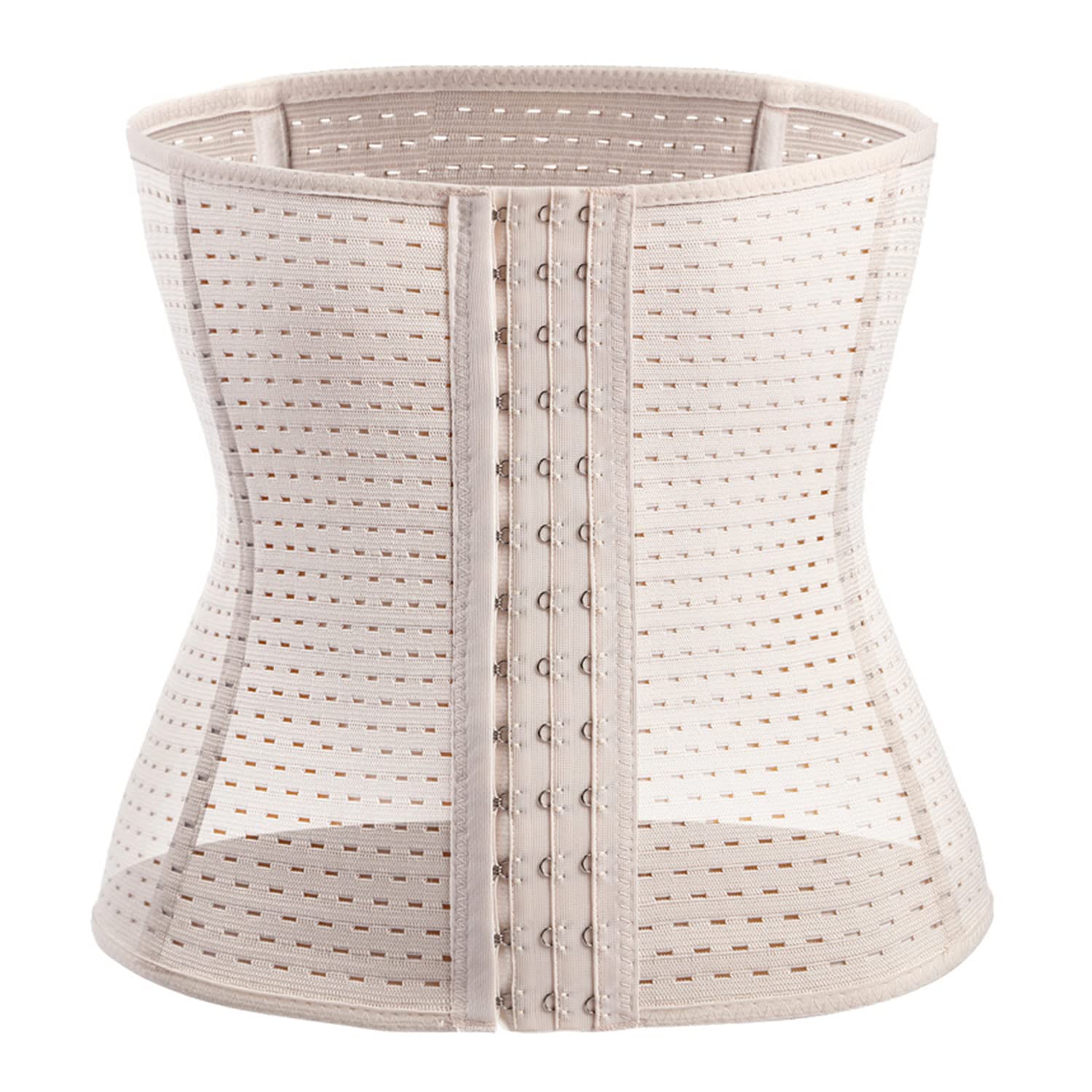 【送料無料】[Gokamoi] コルセット ウエストニッパー コルセット ダイエット レディース【お腹引き締め・補正下着・美しい姿勢】 産後 腰サポート くびれ メッシュ 通気性 伸縮性 色：ベージュ、サイズ：L