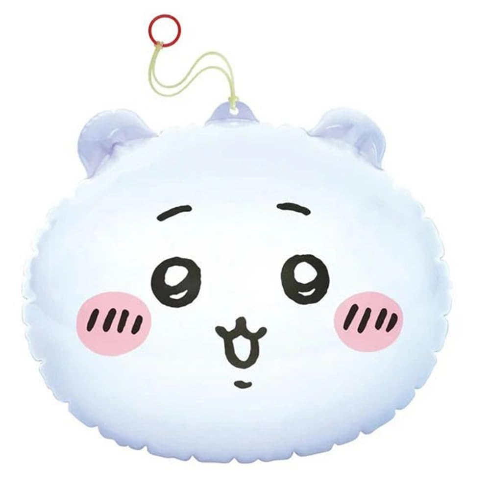 【送料無料】池田工業社 ちいかわシリーズ ソフトさすまた 抱きつきマスコット ボンボンボール ビーチボール [ ちいかわ/ハチワレ/うさぎ/流れ星 ] 色：ホワイト、サイズ：製品サイズ:(約)幅250x高さ210x奥行150mm