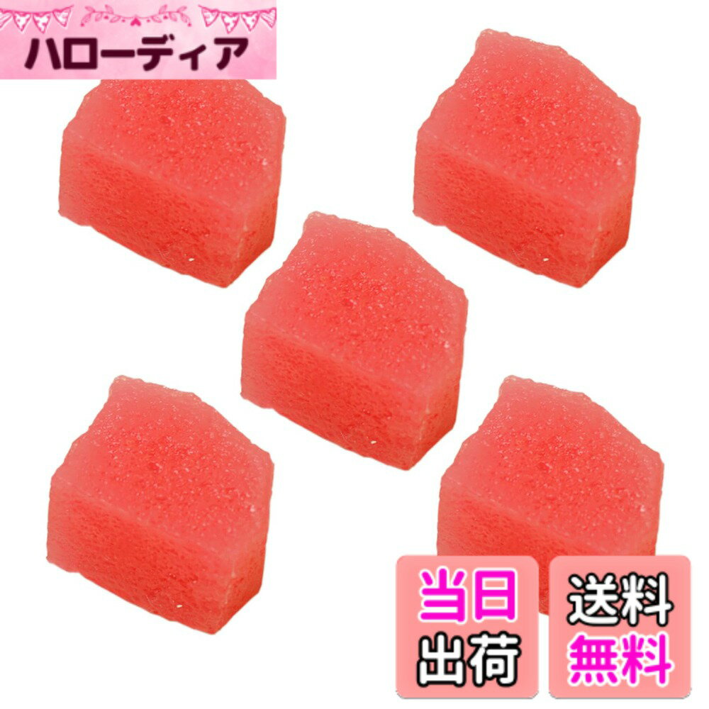【送料無料】YiyiLai 5点セット 食品 サンプル フェイクフルーツ ブロック 果物模型 スライス 輪切り フルーツ カット 果物 ディスプレイ 色：スイカ ブロック 赤、サイズ：5点セット