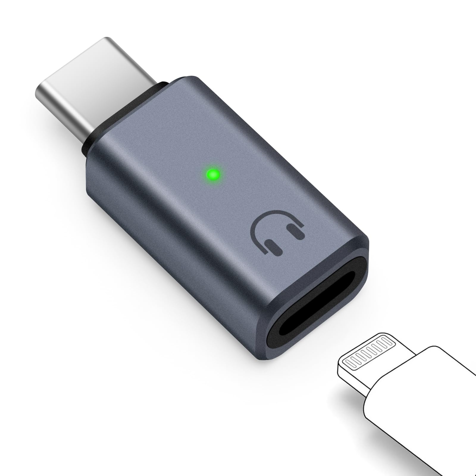 【送料無料】leizhan ライトニング タイプc 変換イヤホン対応, Lighting to USB-C ヘッドフォンジャッ..