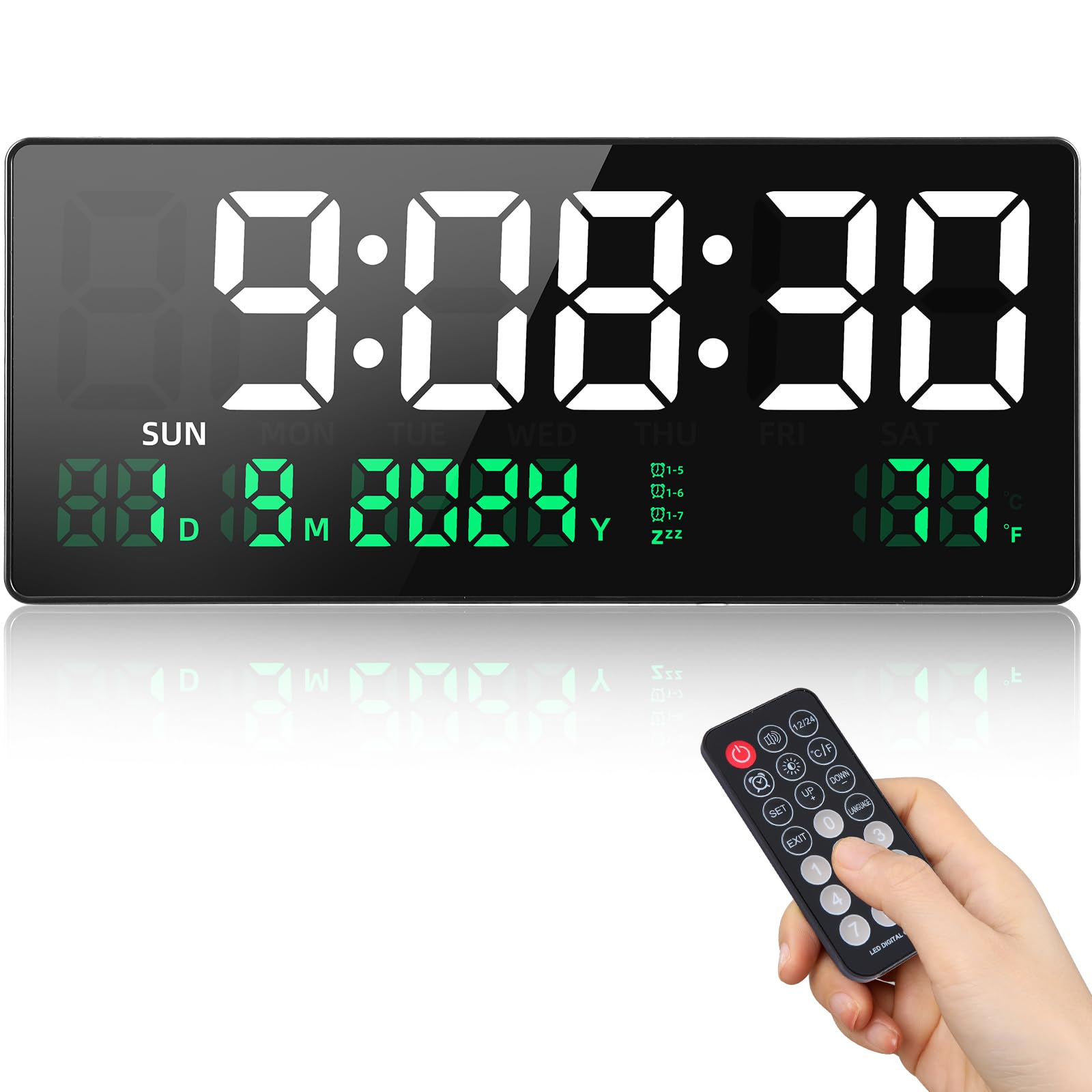 商品情報商品の説明主な仕様 15.5インチLCD大画面。 時刻、日付、曜日、温度を同時に表示する15.5インチディスプレイのデジタルクロックを搭載しています。 約4インチの高コントラストで鮮明な数値は、遠くからでも、どの角度から見ても見やす...