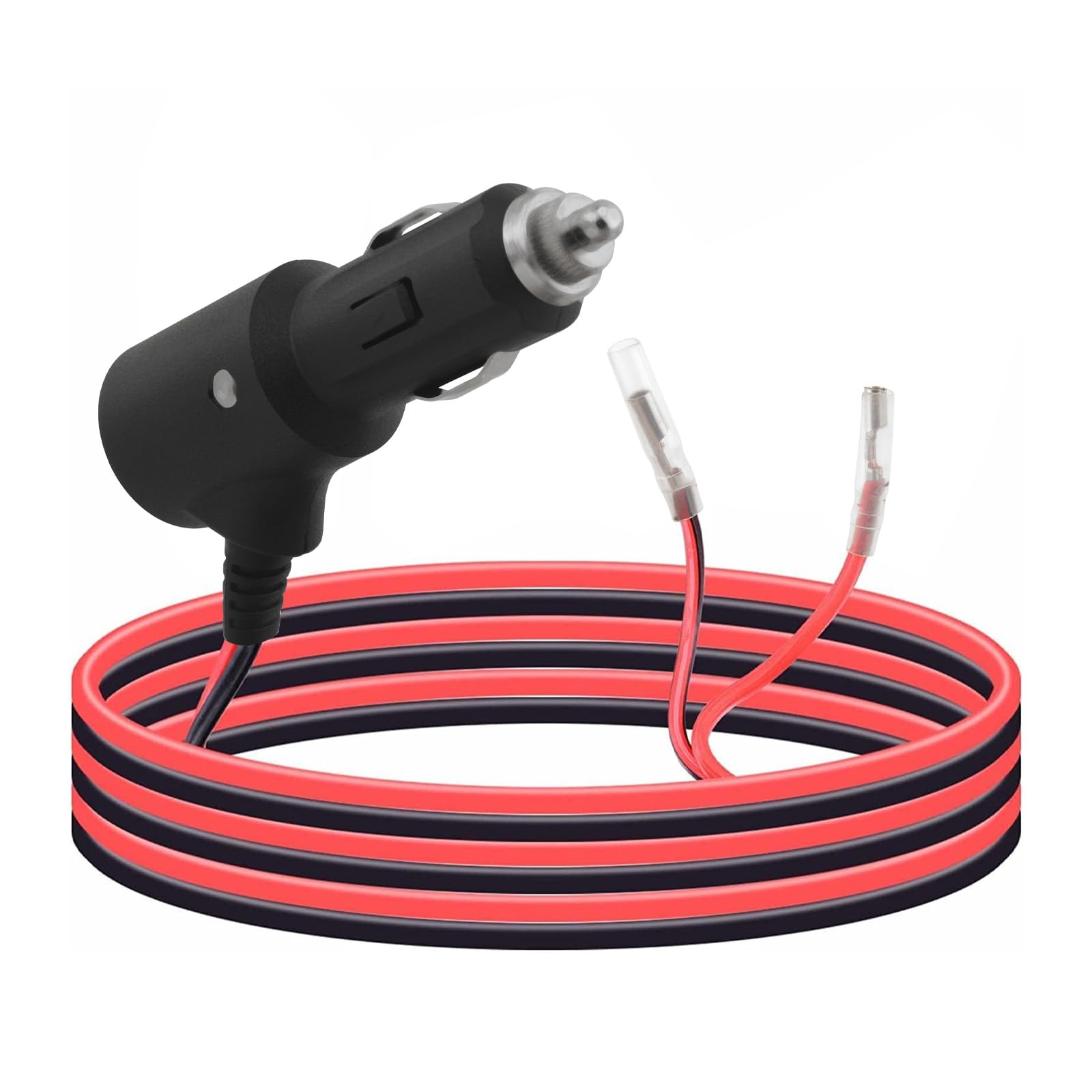 【送料無料】Leehitech 12V/24V 車載シガーソケット充電ケーブル 16AWG 延長ケーブル 15Aヒューズ内蔵 ..