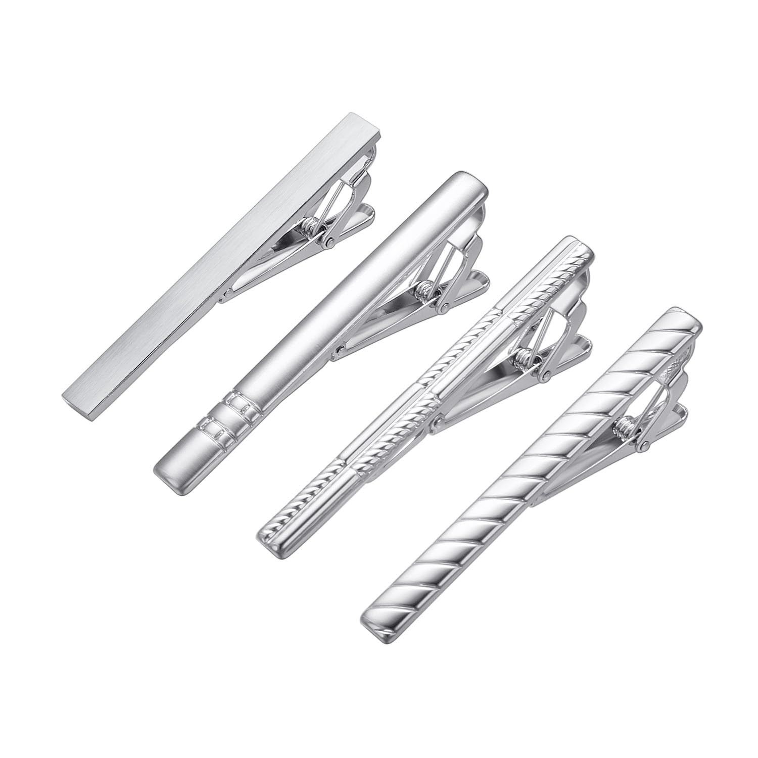 【送料無料】Yoursfs おしゃれ ネクタイピン セット ビジネス ブランド ネクタイ ピン 日常仕事 メンズ アクセサリー プレゼント 色：シルバー、サイズ：6.0*0.6cm