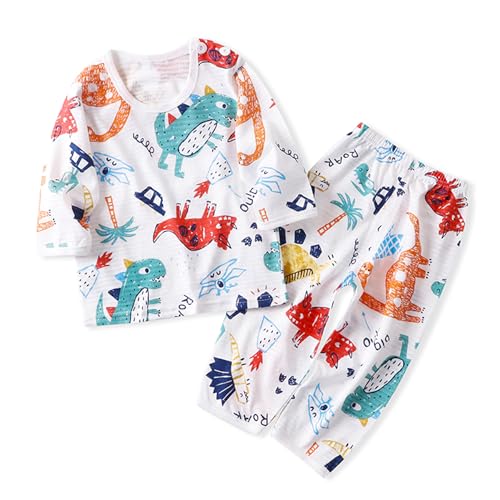 【送料無料】[Futupe] ベビー パジャマ 上下セット 長袖 ズボン ボタン付き 男の子 寝巻き ルームウェ..