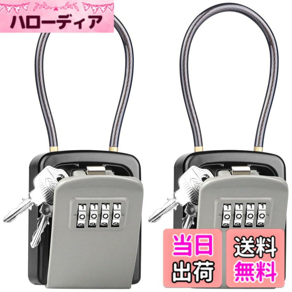 【送料無料】キーボックス Diyife 小型 セキュリティキーボックス 4桁ダイヤル式 カギ収納 印鑑収納 防水 共有 事務所 屋外 オフィス 倉庫 別荘 家庭 アパート用 安全 便利 色：グレー+グレー