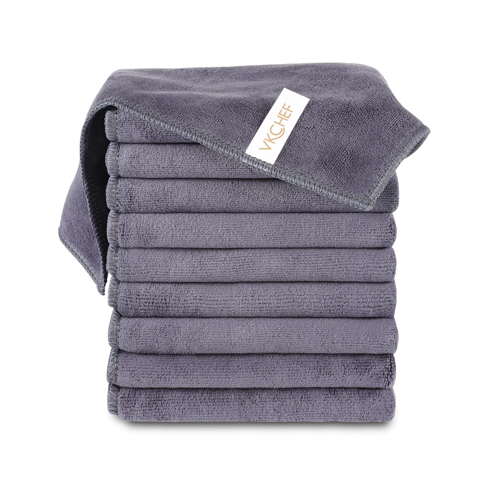 【送料無料】VKCHEF キッチンタオル ふきん クロス 色：濃い灰色、サイズ：30*30cm