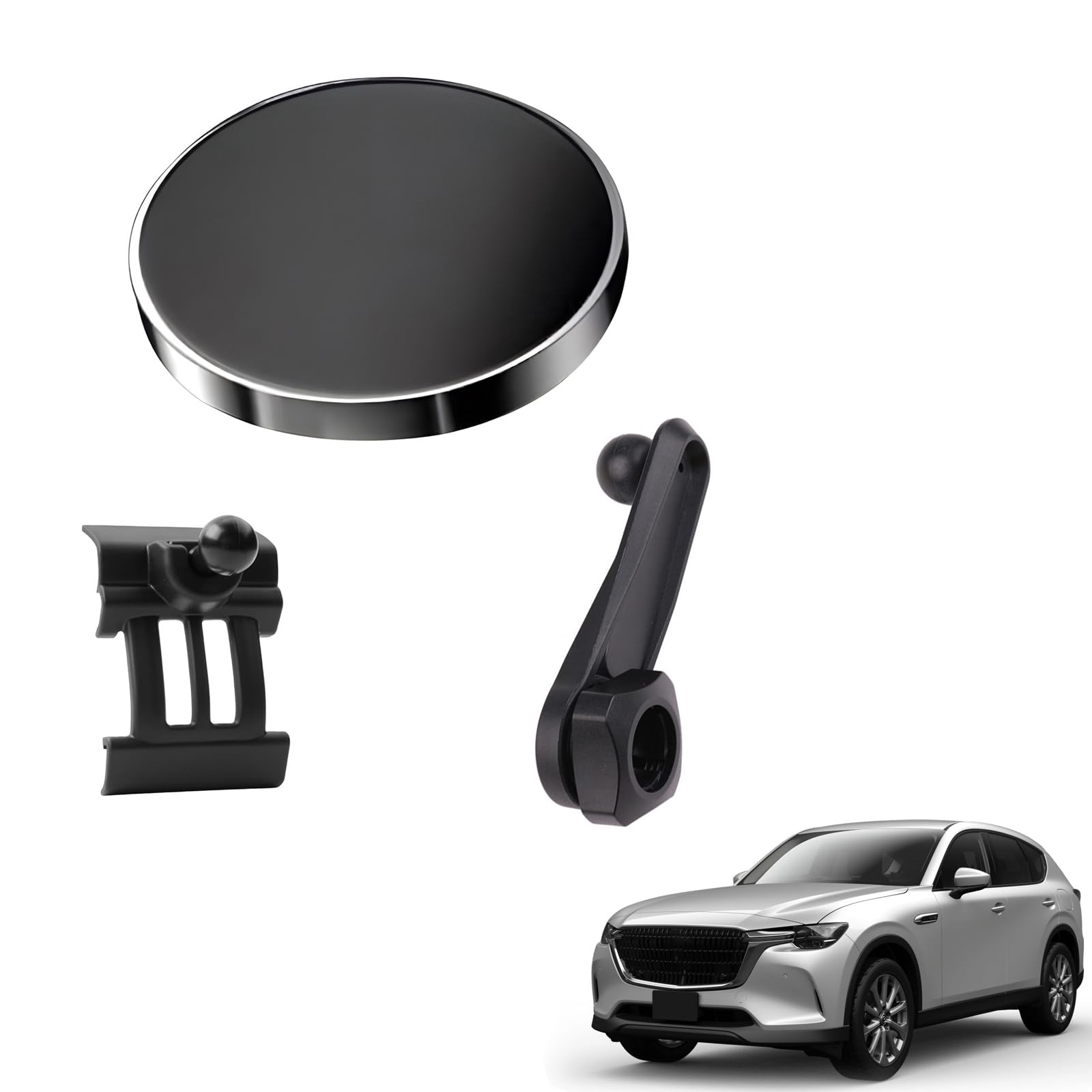 商品情報商品の説明主な仕様 【車種専用・MagSafe対応】マツダ CX-60 専用設計です。Mazda CX60 KH5P/KH3P/KH3R3P/KH5S3P に適応。弊社のマグセーフ 車載ホルダーは車種にスキャンするを得るデータにより作られており、マツダ CX-60にぴったりフィットし、がっちり固定でカタカタな音もしません。[ご使用前に、お使いの携帯電話がMagSafeや磁気吸着に対応していることをご確認ください。]【取付簡単・しっかり固定】cx60 スマホホルダーは車種専用ベースを使用しており、ベースを予定の位置に取り付けて、ホルダーをボールヘッドで接続するだけでセットが完了します。面倒な工具や複雑な手順は不要、たった1分でしっかり固定できます！急ブレーキや減速帯でもベースガタつくことなく、携帯も車載ホルダーに落ちないので、心配はありません。【360度回転】cx 60 携帯ホルダーは延長アームを使用しており、スマホをお好み次第で360度を調整でき、運転視線は遮りません。ベースは振動にも強く、安定性が高いです。さらに、ホルダーの底部はスマホの充電を妨げない設計なので、充電しながらカーナビとしても活用可能です。スマホスタンドを横置きと縦置きに調整しようとしても、手軽に角度を変えられるから、便利ゴッズとして快適なドライブが実現します。【強力磁石・瞬間吸着】マツダcx60 magsafe 車載 ホルダーは当社のネオジム磁石を使用し、他社や従来品より粘着力がもっと高く、最大2KGに達します。iPhone16/15/14/13 シリーズやマグネット対応可能なスマホ[MagSafeケースや、磁気のあるケースをつけたスマホ]をホルダーに置くだけで瞬間吸着、一瞬でしっかり固定できます！【エコ素材・品質】ホルダーのベースはエコなABSを使用し、日焼けに強く真夏でも変形したり劣化することはありません。また、マグセーフ スタンドはアルミ合金とソフトシリコンで作られており、車内で長期間使用しても劣化しにくい耐久性が実現可能です。軽量で丈夫、耐衝撃性と滑り止め機能も備え、あらゆる天候や道路状況でも安心して、ヤリスクロス専用グッズにご利用いただけます。