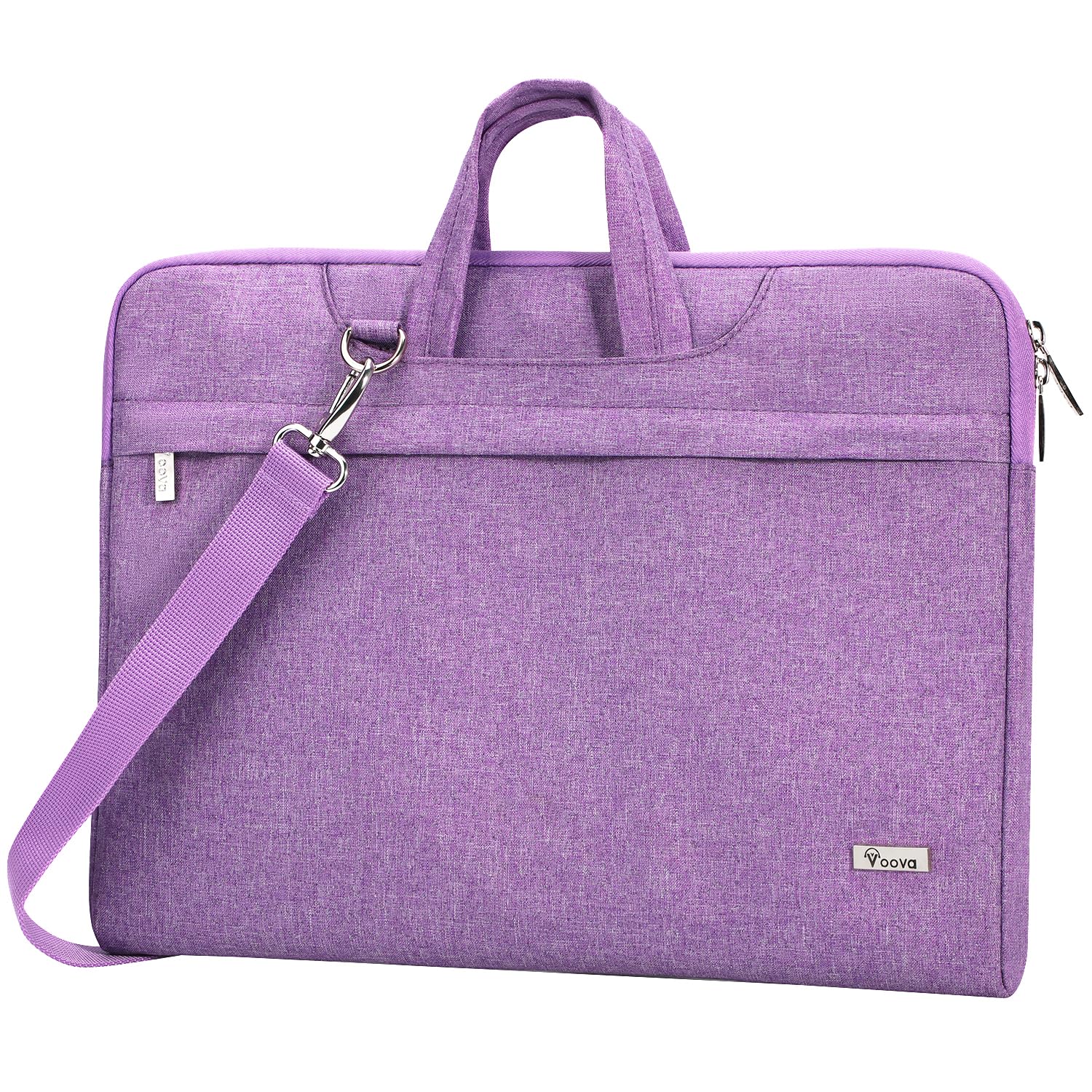 【送料無料】[Voova] ノートパソコン バッグ ショルダーストラップ付き 色：ラベンダー、サイズ：17-17.3インチ