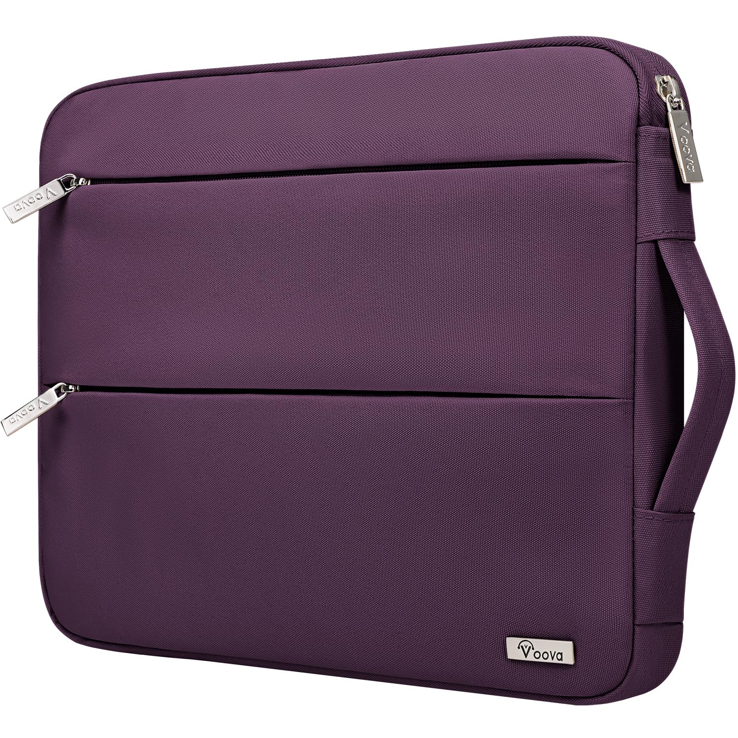 【送料無料】Voova ラップトップスリーブケース 防震 防水 ノートパソコン バッグ 耐衝撃 PCインナーバッグ 持ち歩き 通勤 パソコン ビジネス 手提げカバン コンピューター/ウルトラブック/Chromebook/MacBook Air Pro/Surface 色：ダークパープル、サイズ：14-15インチ