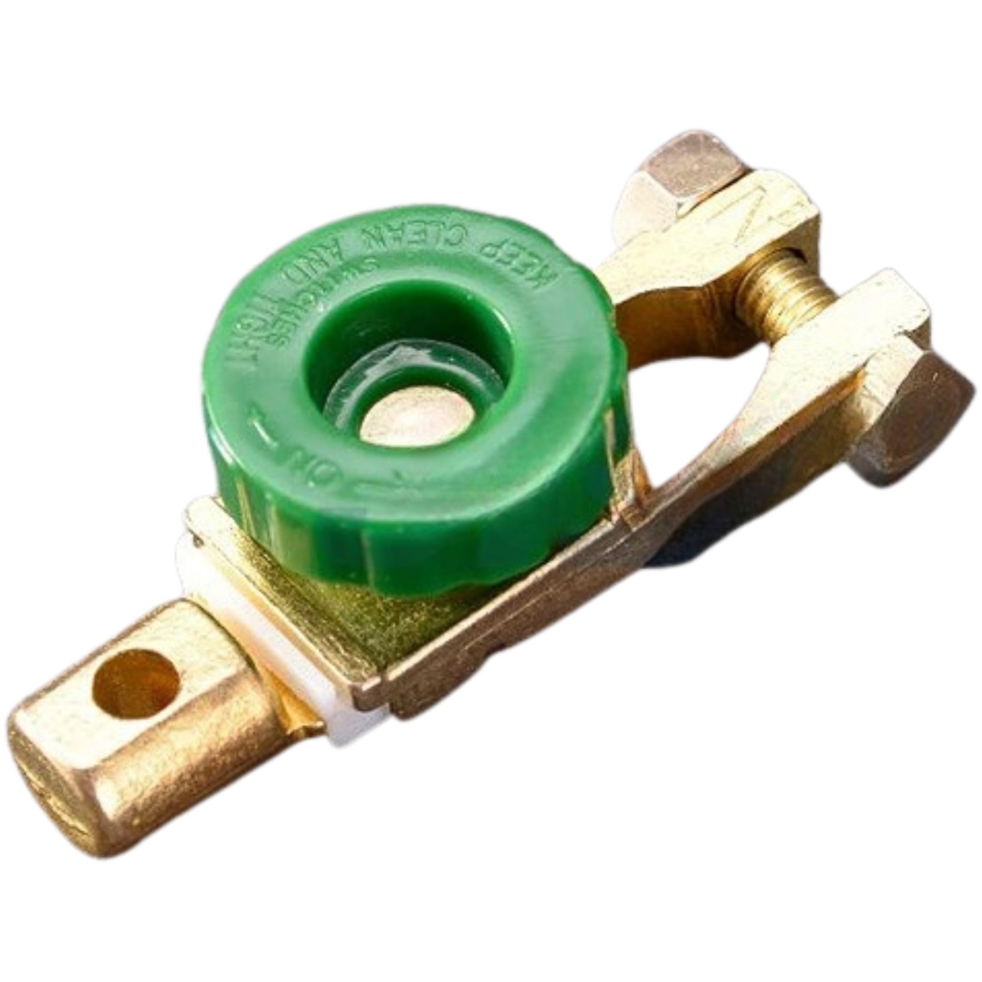 【送料無料】バッテリー キル スイッチ 12V 24V カットオフスイッチ 簡単取付 防犯対策 バッテリ カット ターミナル 車 バイク 遮断 漏電 防盗 防止 保護 GRmkt 色：D端子用グリーン