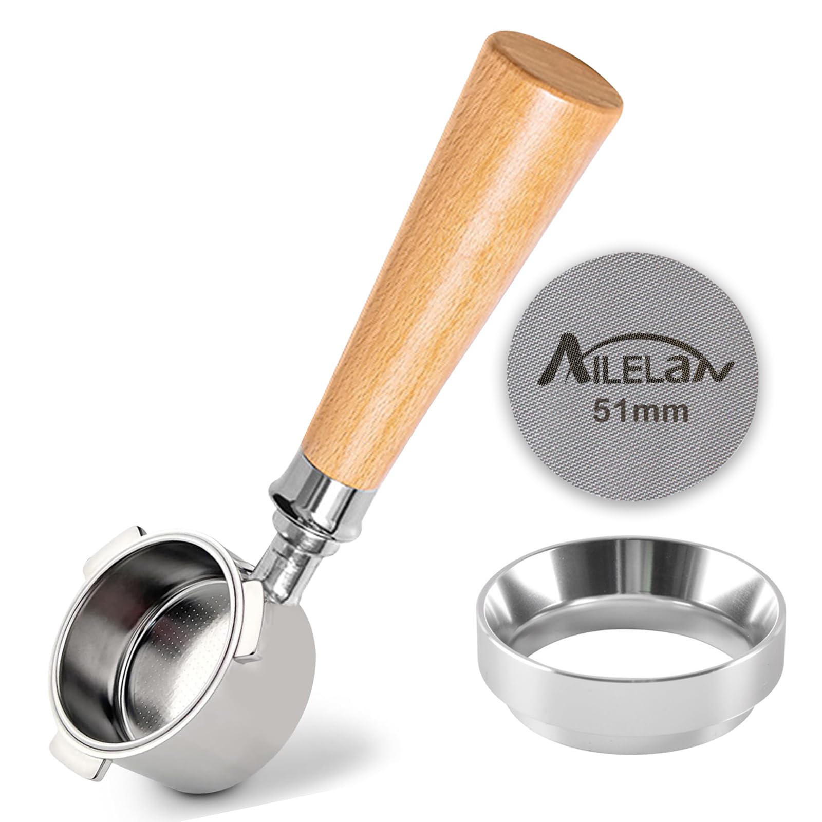 【送料無料】Tubbi ポルタフィルター 51mm EC680/EC685適用 - エスプレッソポルタフィルターセット ド..