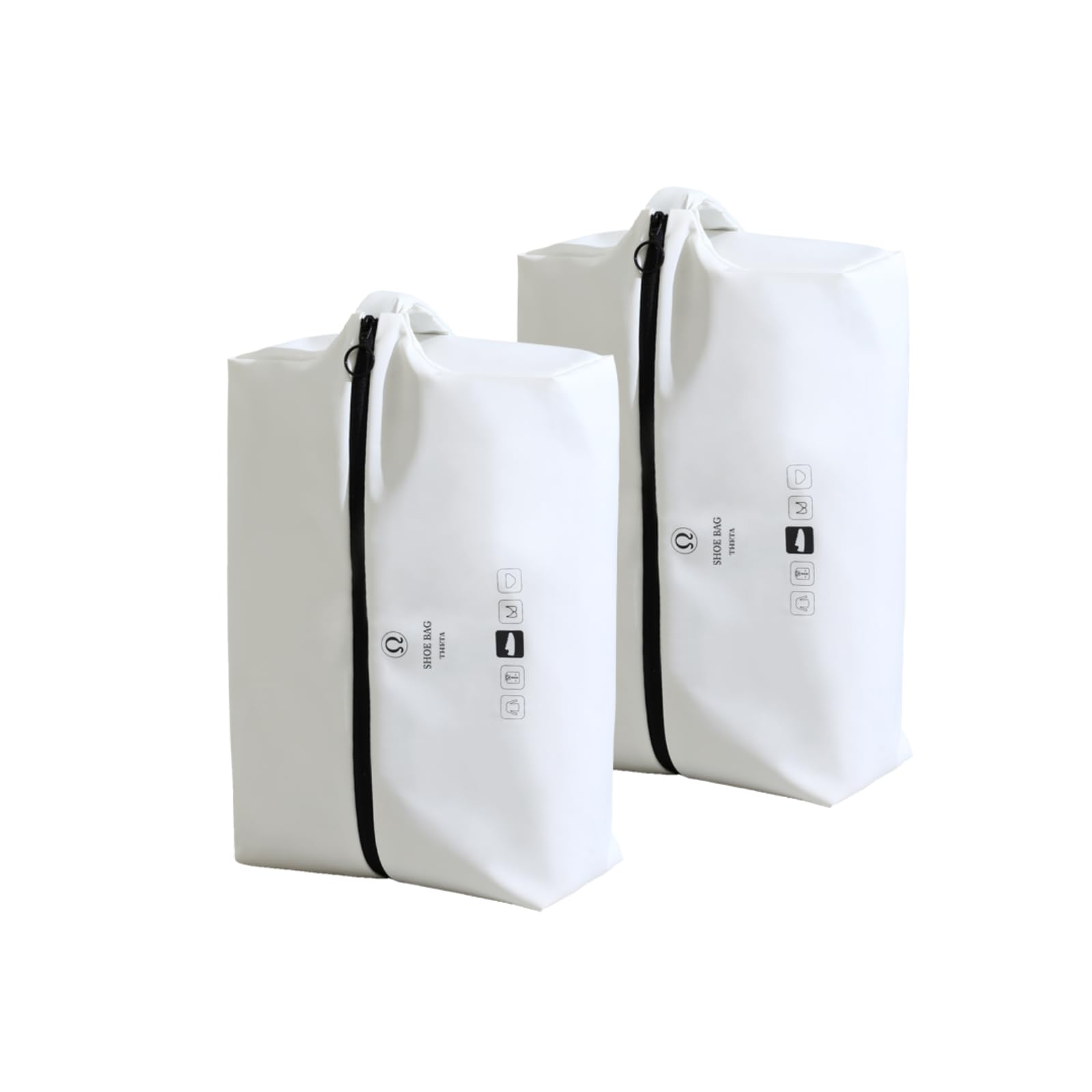 【送料無料】TIANZONG シューズケース シューズバッグ シューズ袋 靴入れ 靴袋 出張 旅行 スポーツ 防水防塵防臭 超軽量 靴袋 男女兼用 2点セット 色：ホワイト、サイズ：2点セット