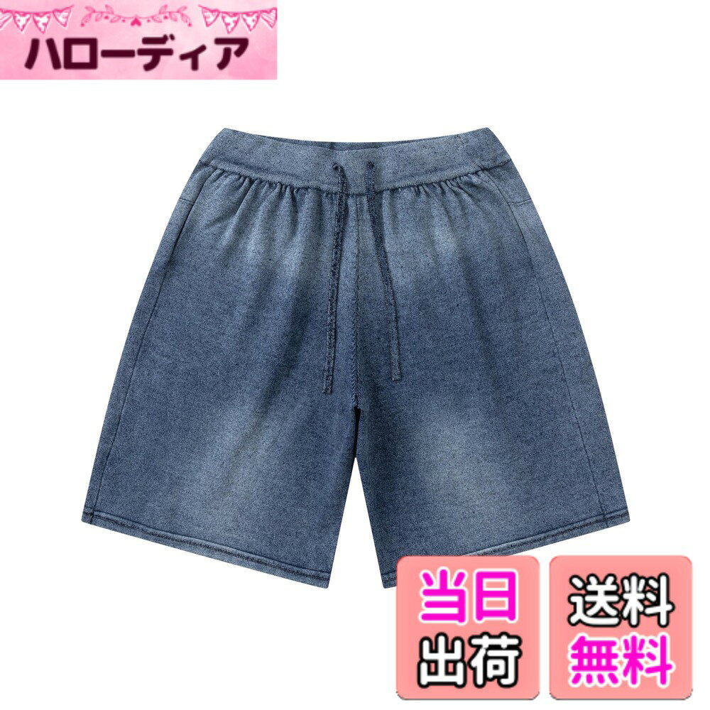 【送料無料】[CHANGE WELL] メンズ 2025AW 色落ち風 ファッション カジュアル 秋服 【 ウォッシュ加工】ビッグシルエット ニットハーフパンツ 色：インジゴ、サイズ：M