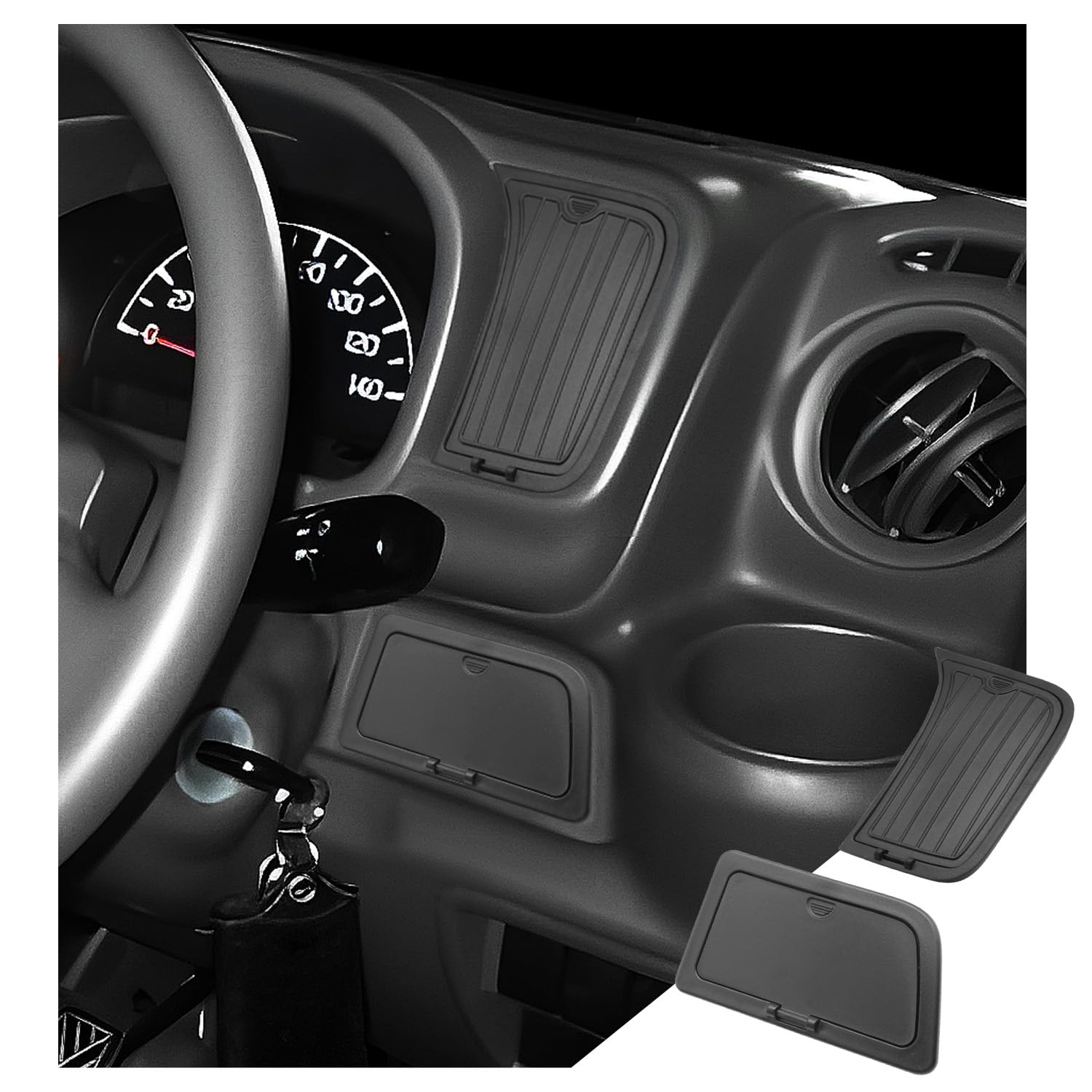 【送料無料】HUAHAO コンソールトレイ ジムニー アームレストボックス 車用収納ボックス 小物入れ キズ・汚れ防止 滑り止め カスタムパーツ 整理整頓 お手入れ・取付簡単 色：ブラック