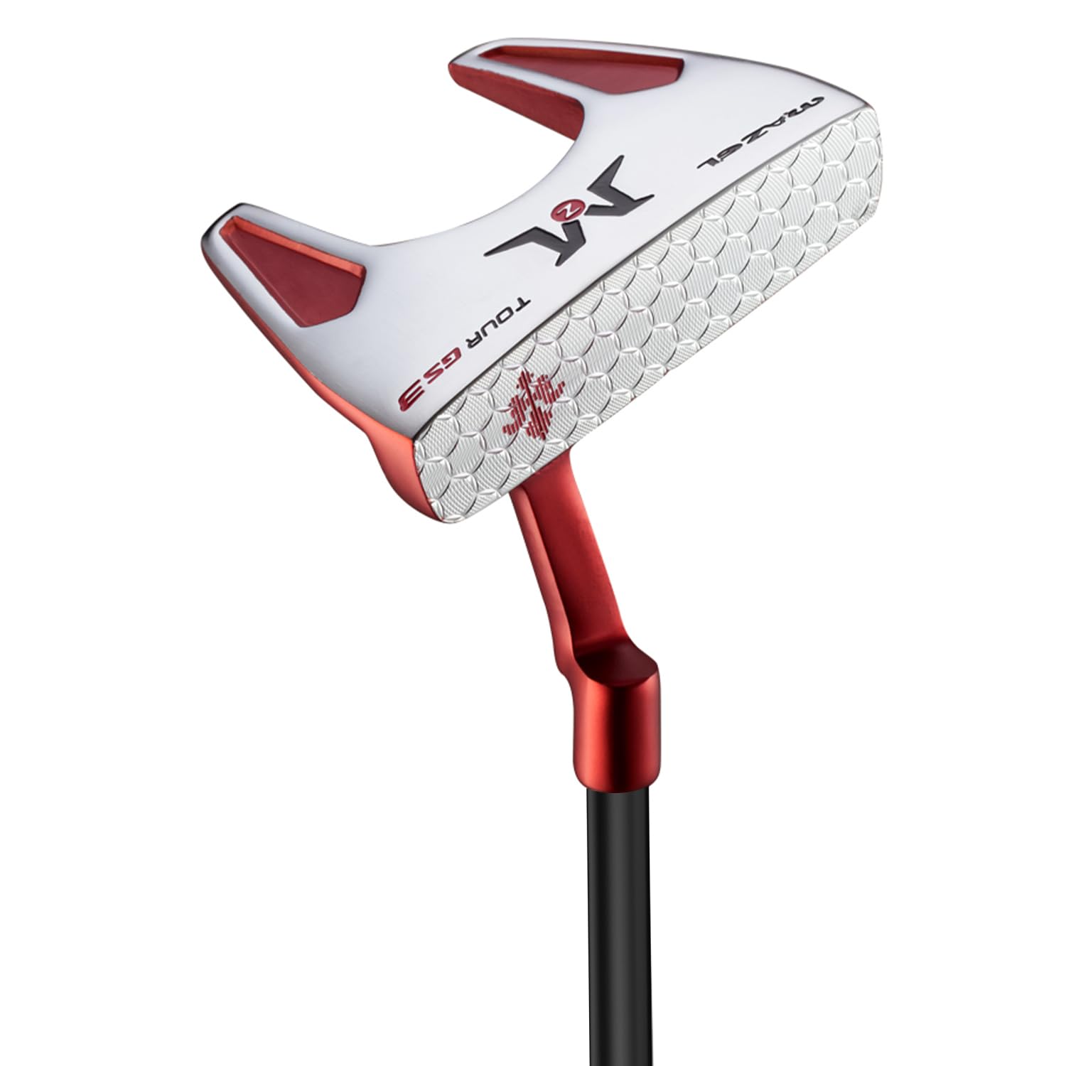 【送料無料】MAZEL ゴルフ パター クラブ 右用 メンズ ロフト角:3.5 ライ角:72度 シャフト長さ:34インチ 番手:パター 色：赤 - GS3（カーボンシャフト）